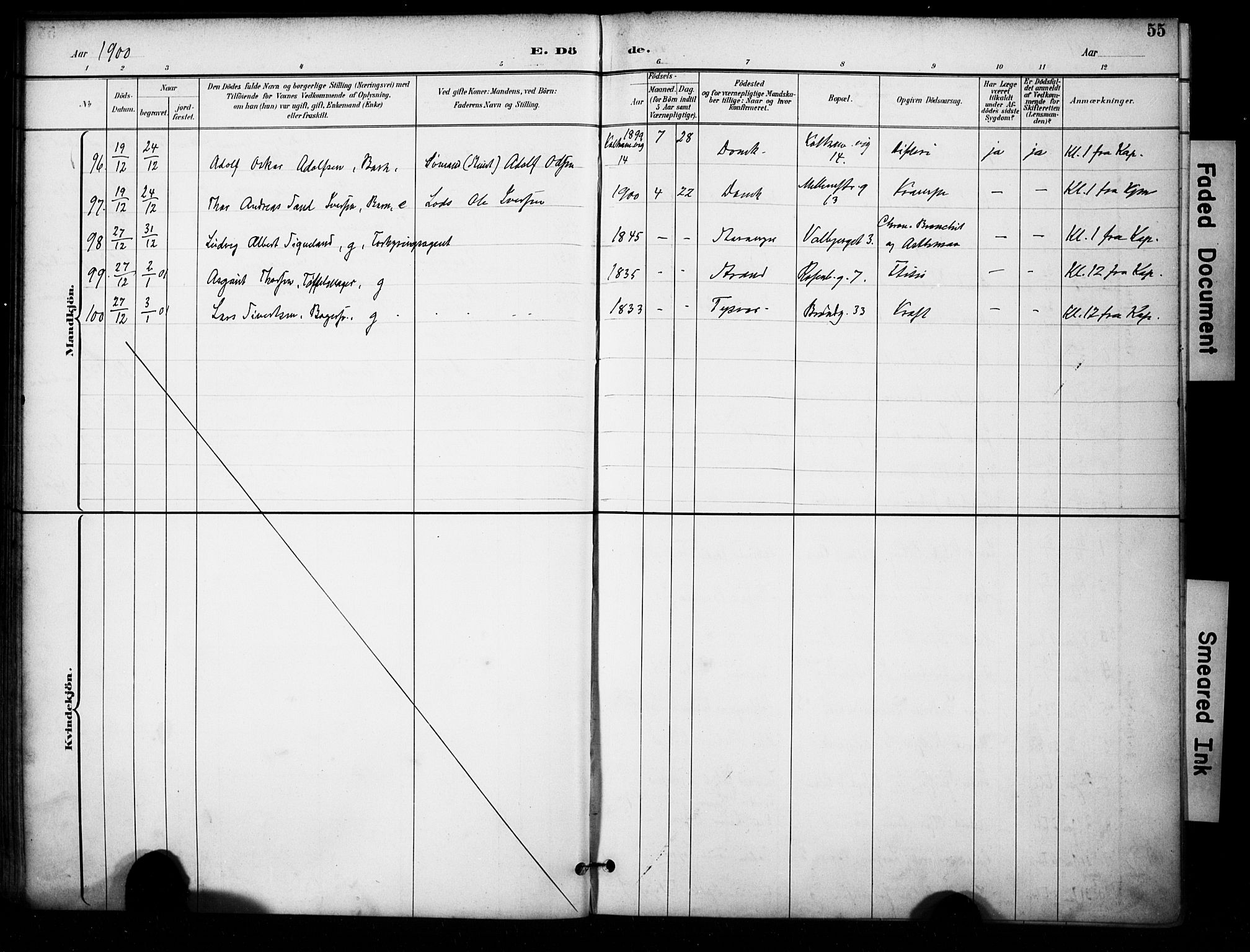 Domkirken sokneprestkontor, AV/SAST-A-101812/001/30/30BA/L0032: Parish register (official) no. A 31, 1896-1917, p. 55