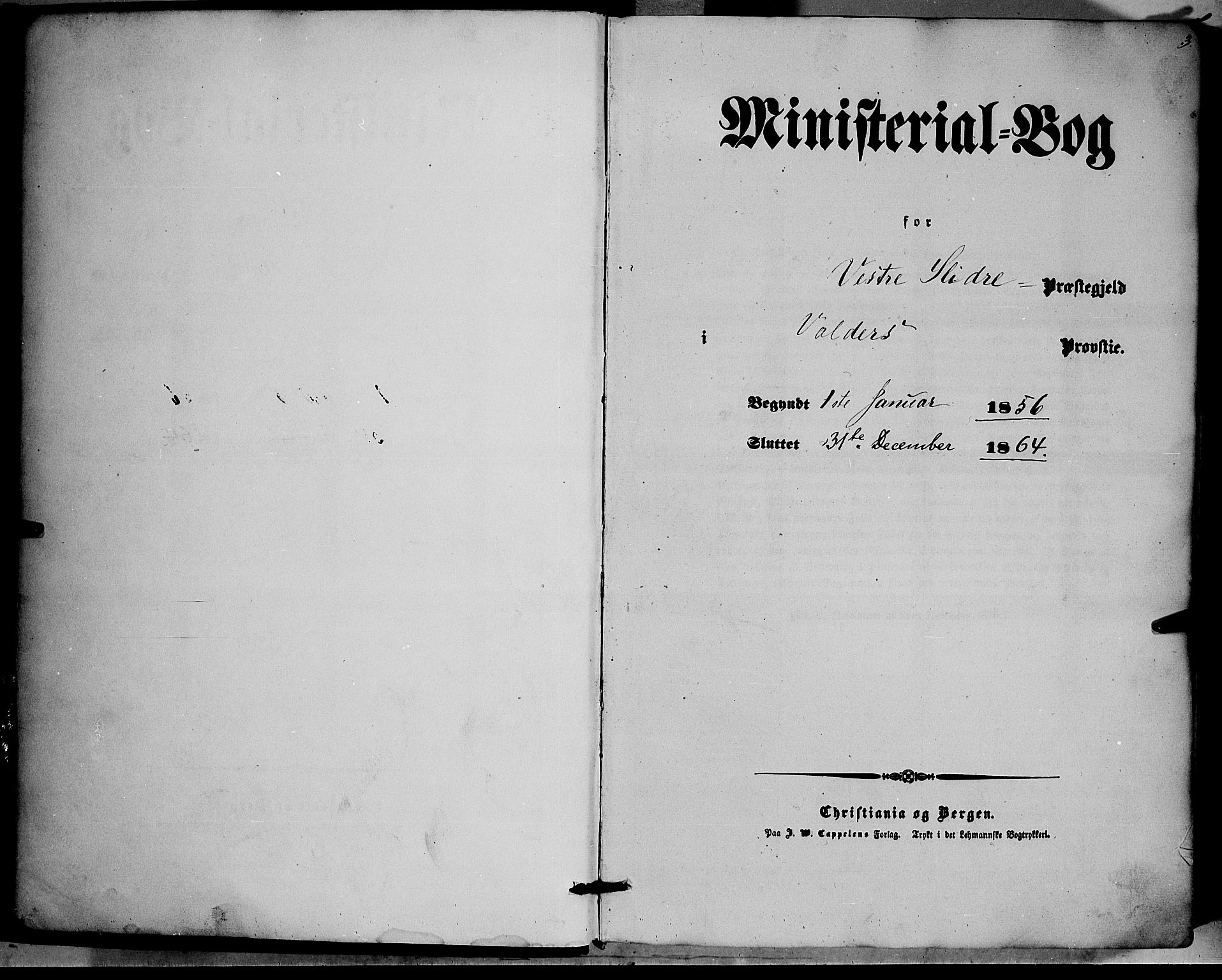 Vestre Slidre prestekontor, SAH/PREST-136/H/Ha/Haa/L0002: Parish register (official) no. 2, 1856-1864