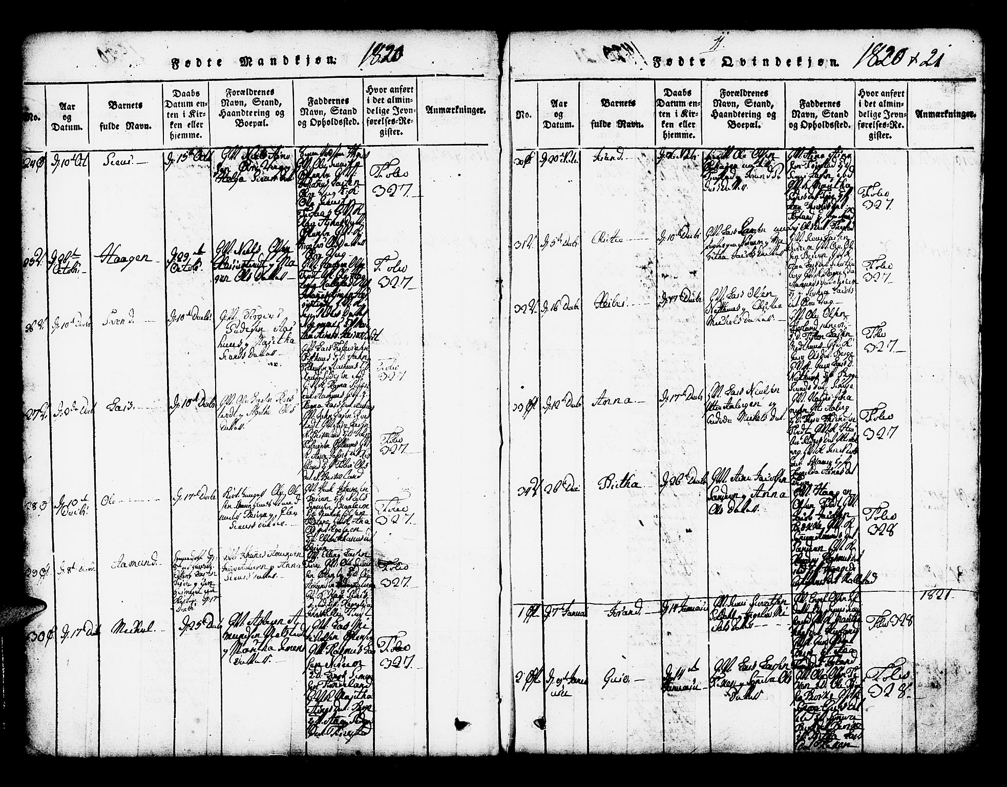 Kvam sokneprestembete, AV/SAB-A-76201/H/Haa: Parish register (official) no. A 6, 1818-1832, p. 11