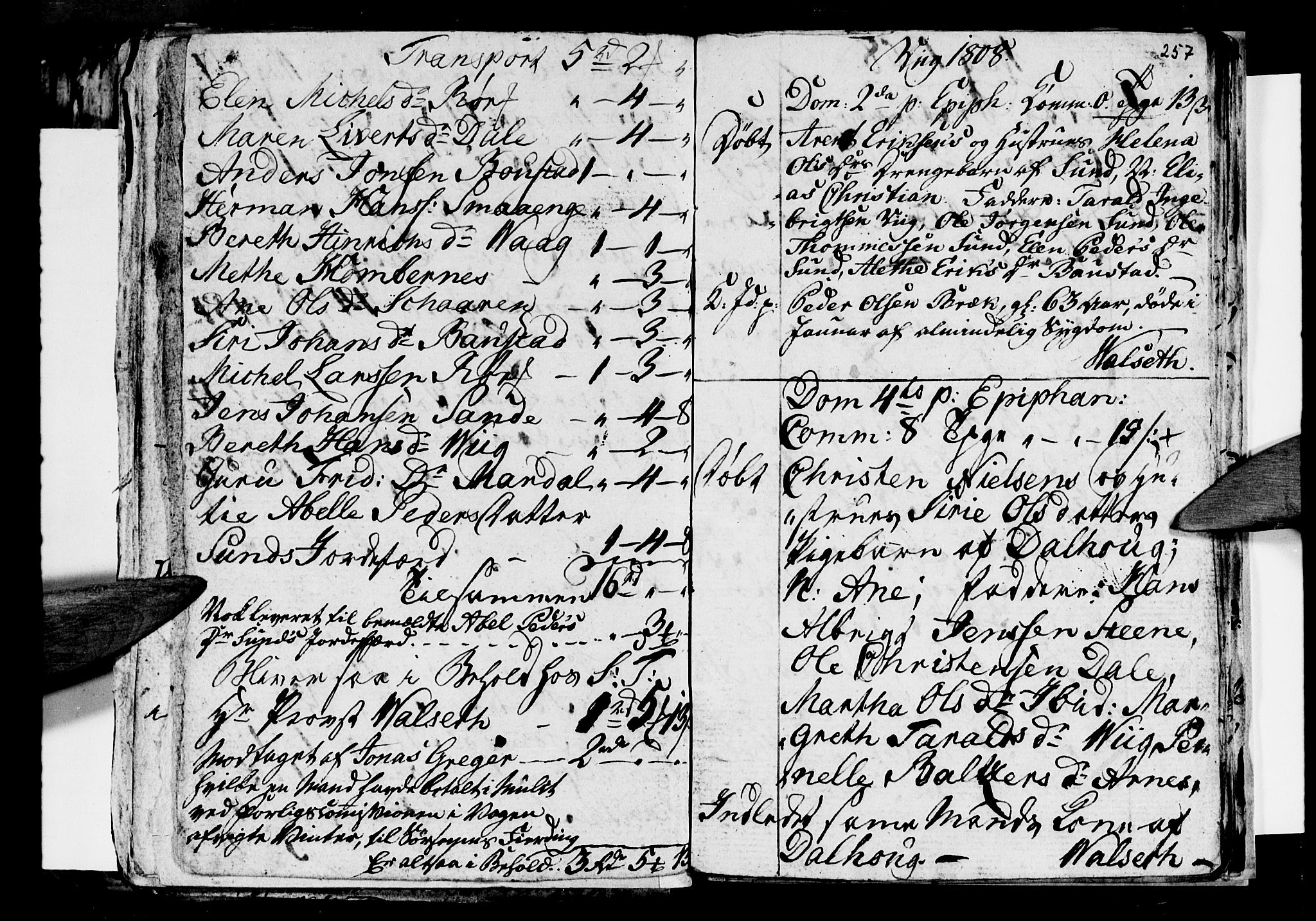 Ministerialprotokoller, klokkerbøker og fødselsregistre - Nordland, SAT/A-1459/812/L0184: Parish register (copy) no. 812C02, 1793-1809, p. 257