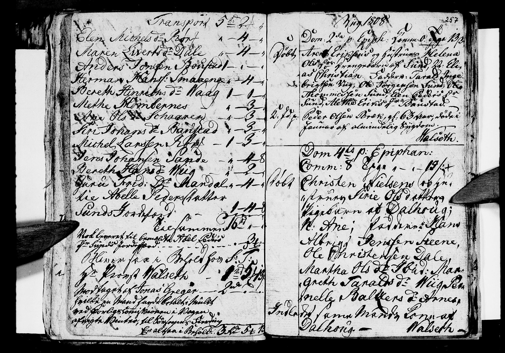 Ministerialprotokoller, klokkerbøker og fødselsregistre - Nordland, AV/SAT-A-1459/812/L0184: Parish register (copy) no. 812C02, 1793-1809, p. 257