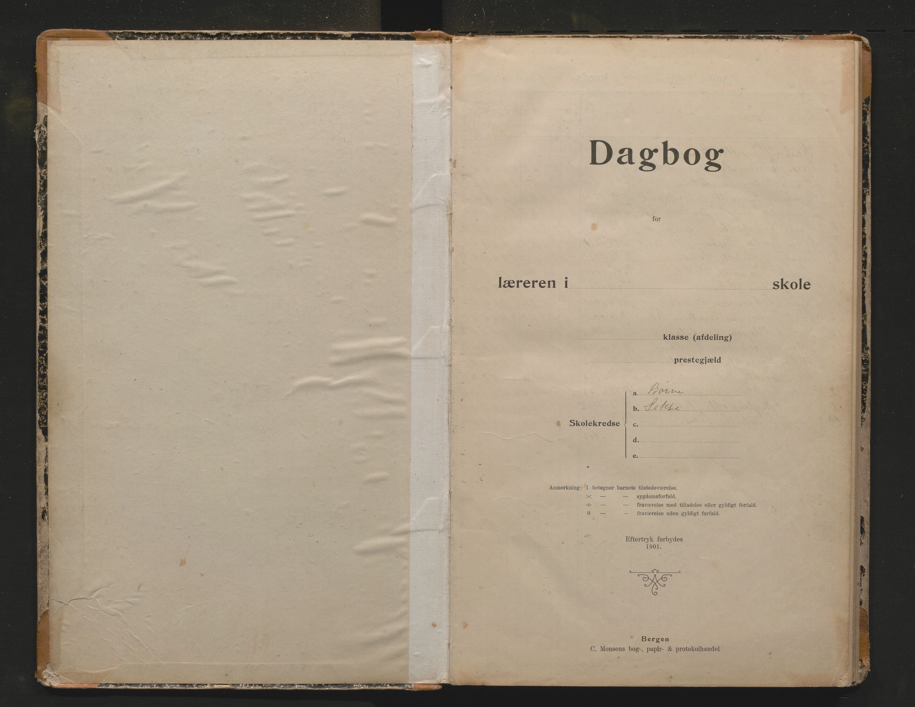 Ullensvang herad. Barneskulane , IKAH/1231b-231/G/Ga/Gaa/L0028: Dagbok for Sekse og Børve skular , 1903-1919