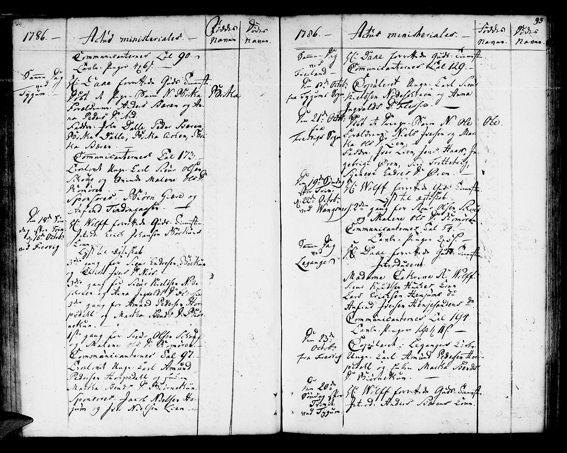 Leikanger sokneprestembete, AV/SAB-A-81001/H/Haa/Haaa/L0004: Parish register (official) no. A 4, 1770-1791, p. 93