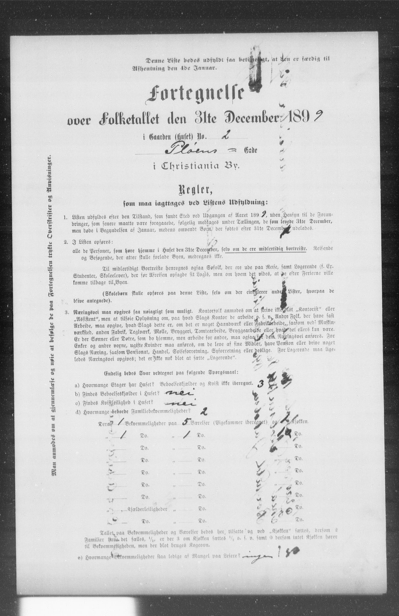 OBA, Municipal Census 1899 for Kristiania, 1899, p. 10560