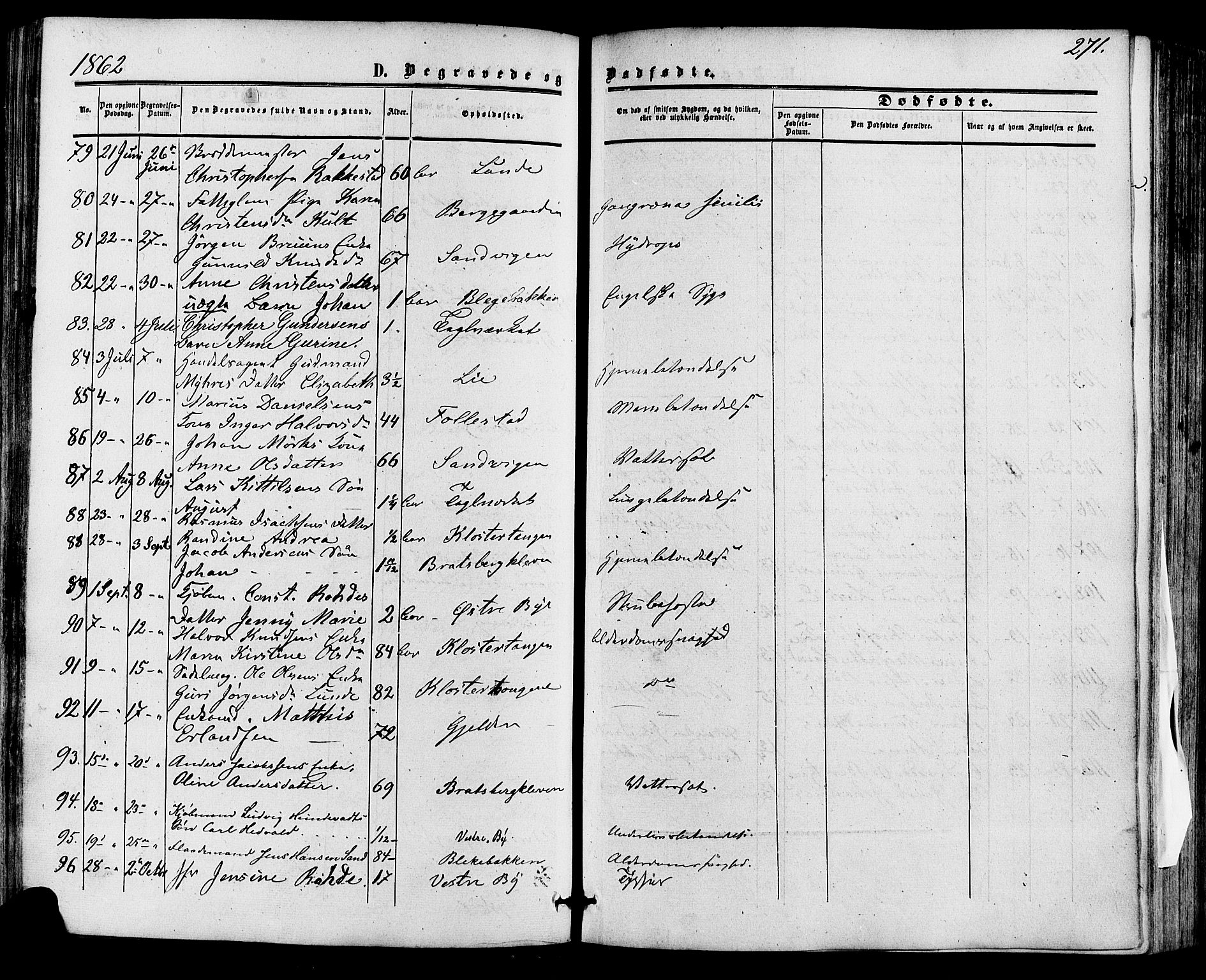 Skien kirkebøker, AV/SAKO-A-302/F/Fa/L0007: Parish register (official) no. 7, 1856-1865, p. 271