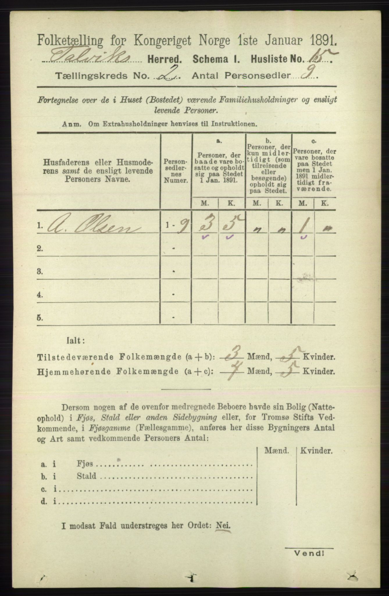 RA, 1891 census for 2013 Talvik, 1891, p. 522