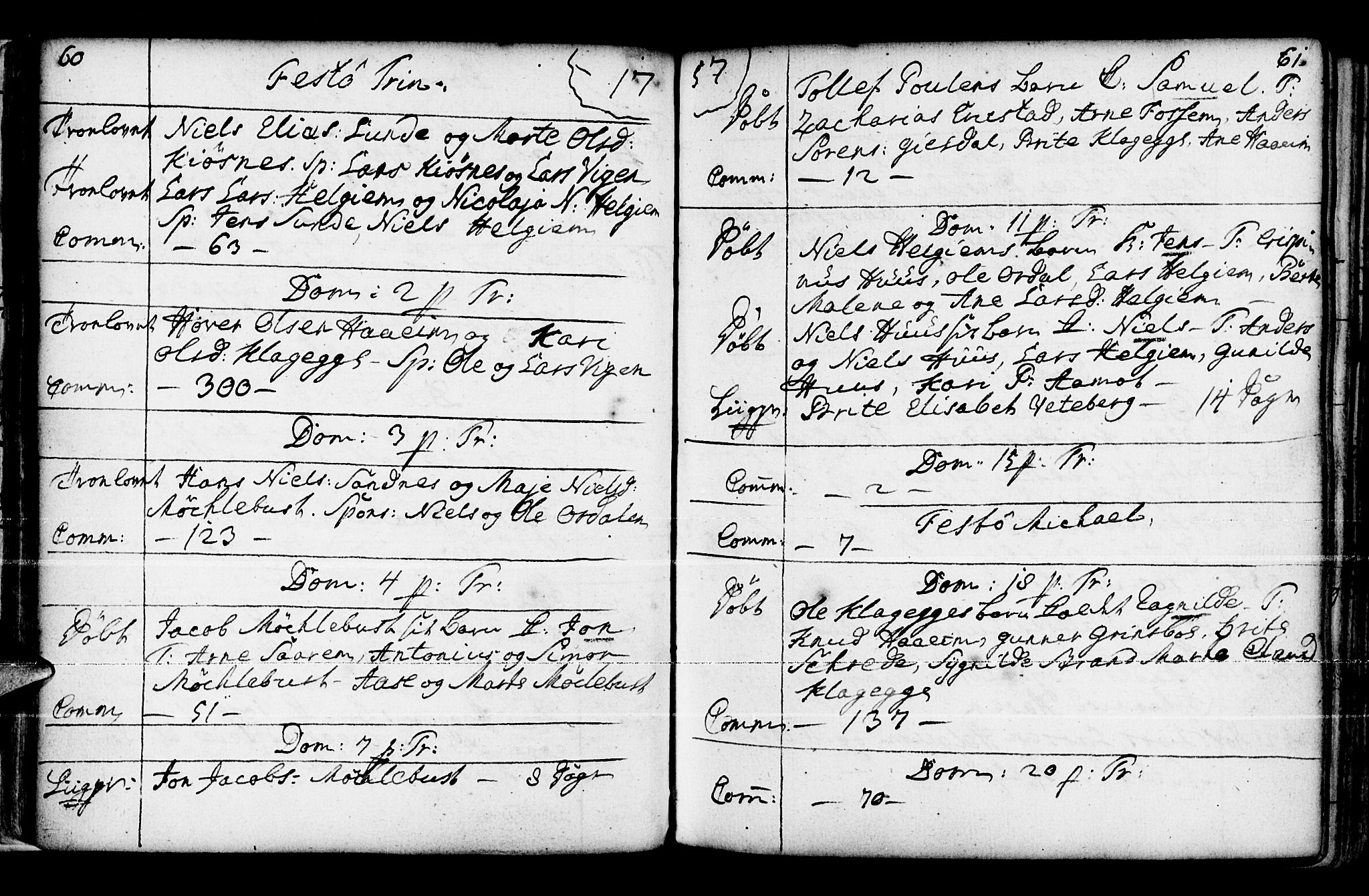 Jølster sokneprestembete, AV/SAB-A-80701/H/Haa/Haaa/L0004: Parish register (official) no. A 4, 1749-1789, p. 60-61