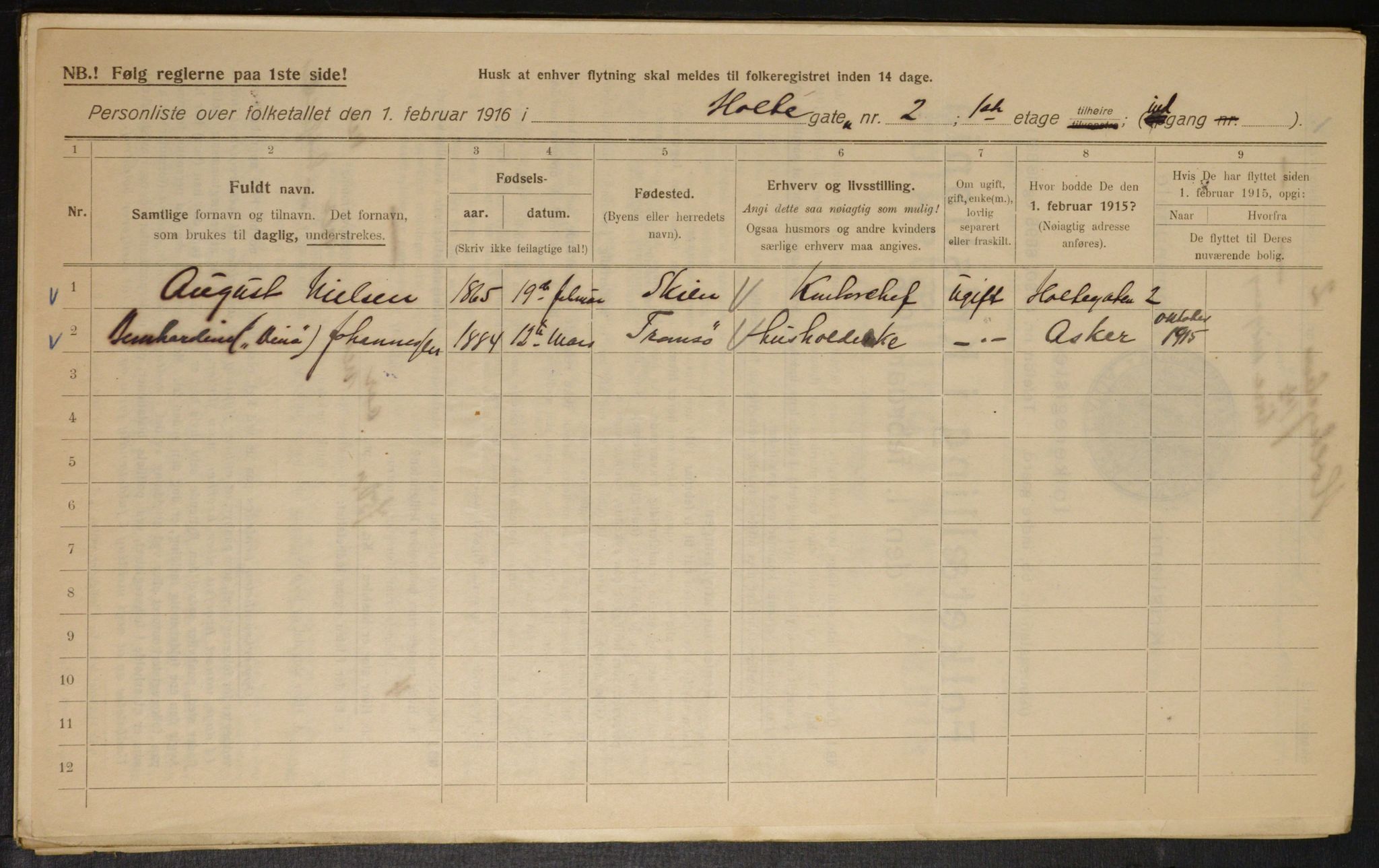 OBA, Municipal Census 1916 for Kristiania, 1916, p. 41800