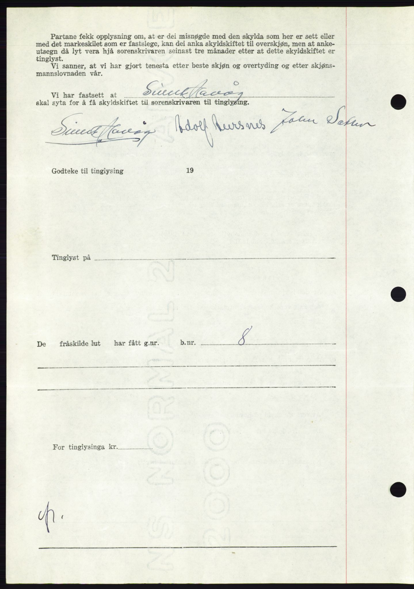 Søre Sunnmøre sorenskriveri, AV/SAT-A-4122/1/2/2C/L0105: Mortgage book no. 31A, 1956-1957, Diary no: : 15/1957
