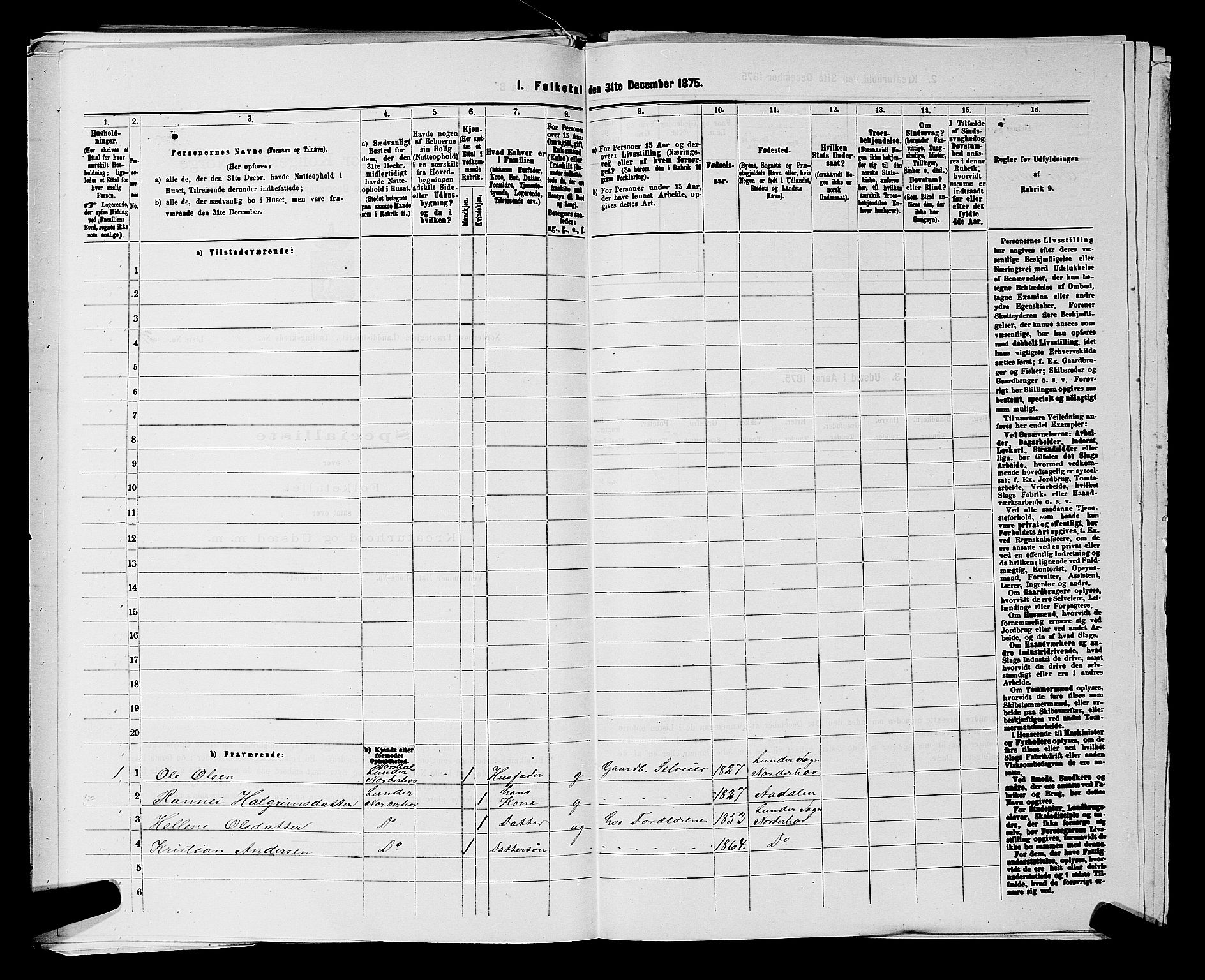 SAKO, 1875 census for 0613L Norderhov/Norderhov, Haug og Lunder, 1875, p. 2626