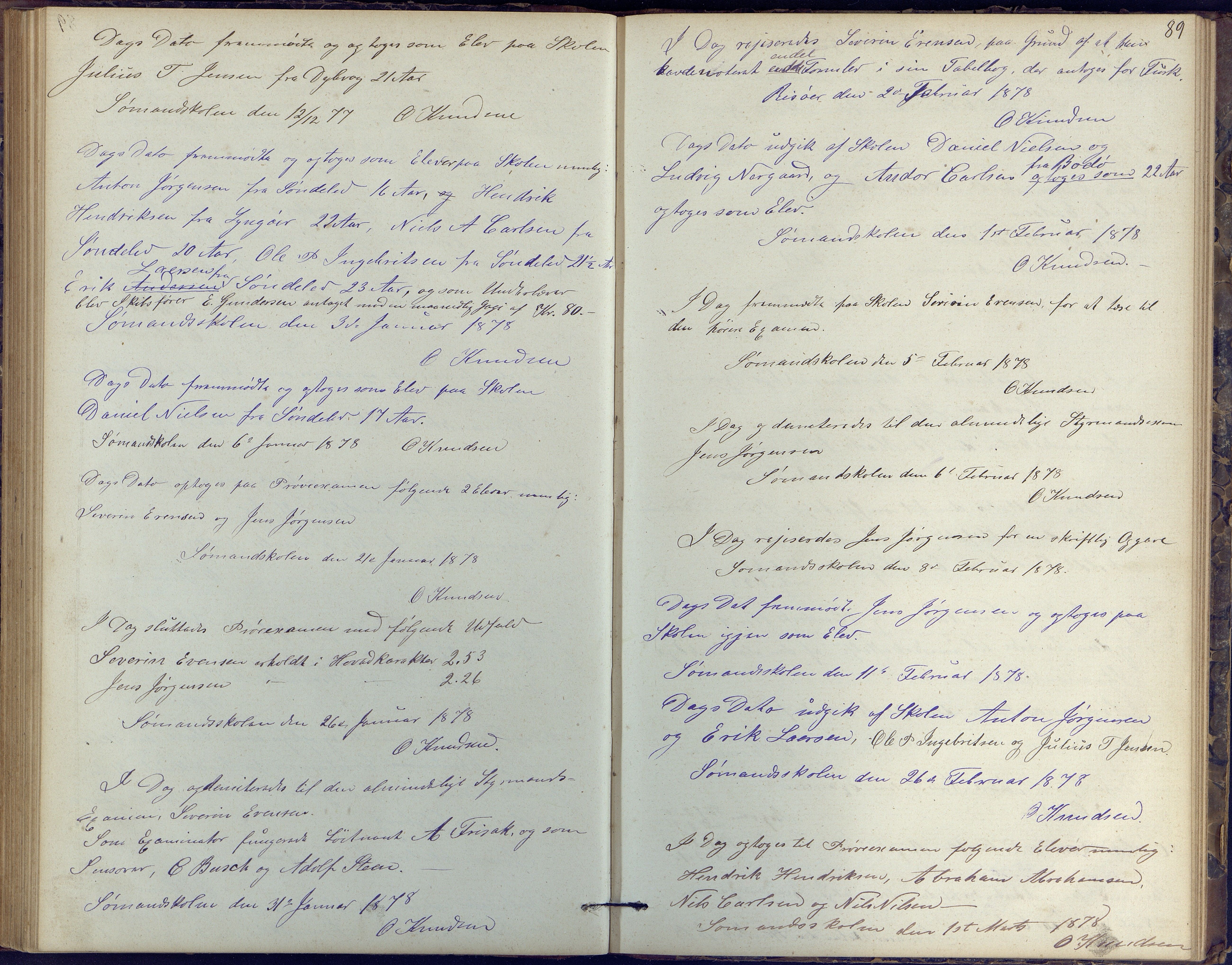 Risør kommune, AAKS/KA0901-PK/1/05/05k/L0001: Journal, 1864-1881, p. 89