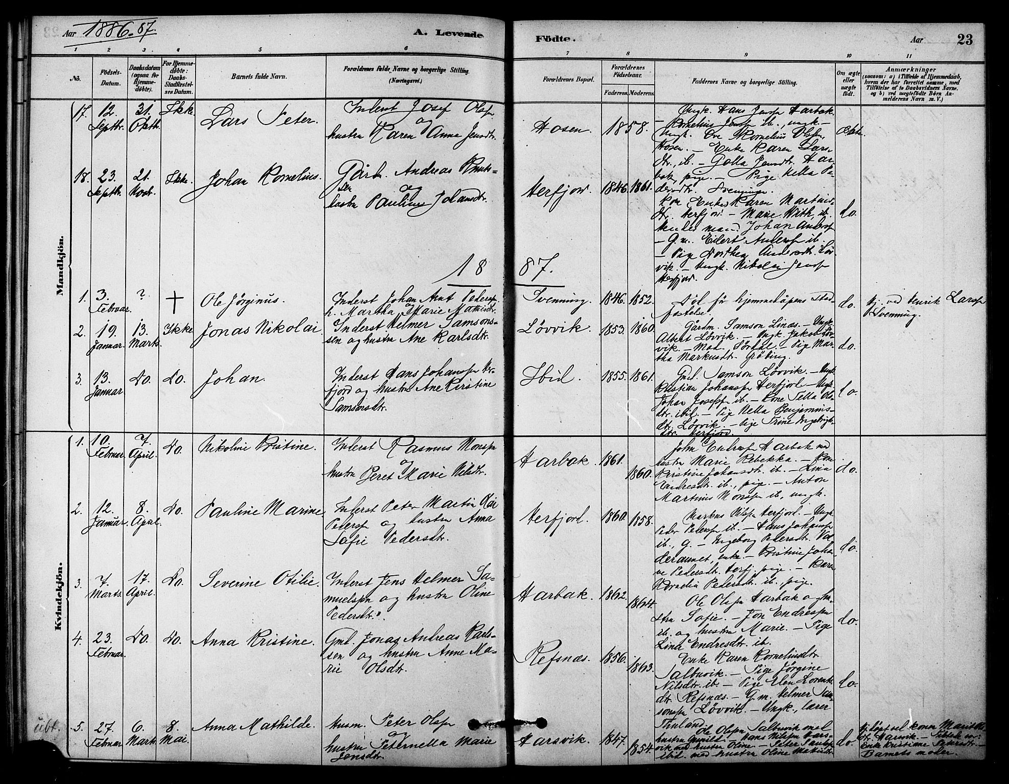 Ministerialprotokoller, klokkerbøker og fødselsregistre - Sør-Trøndelag, SAT/A-1456/656/L0692: Parish register (official) no. 656A01, 1879-1893, p. 23