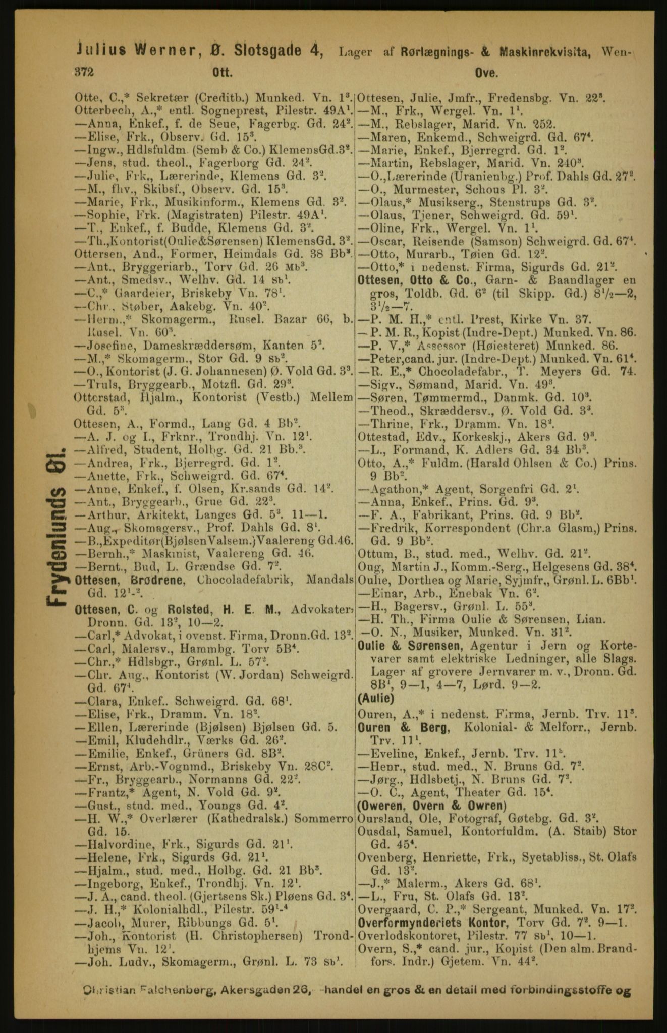 Kristiania/Oslo adressebok, PUBL/-, 1891, p. 372