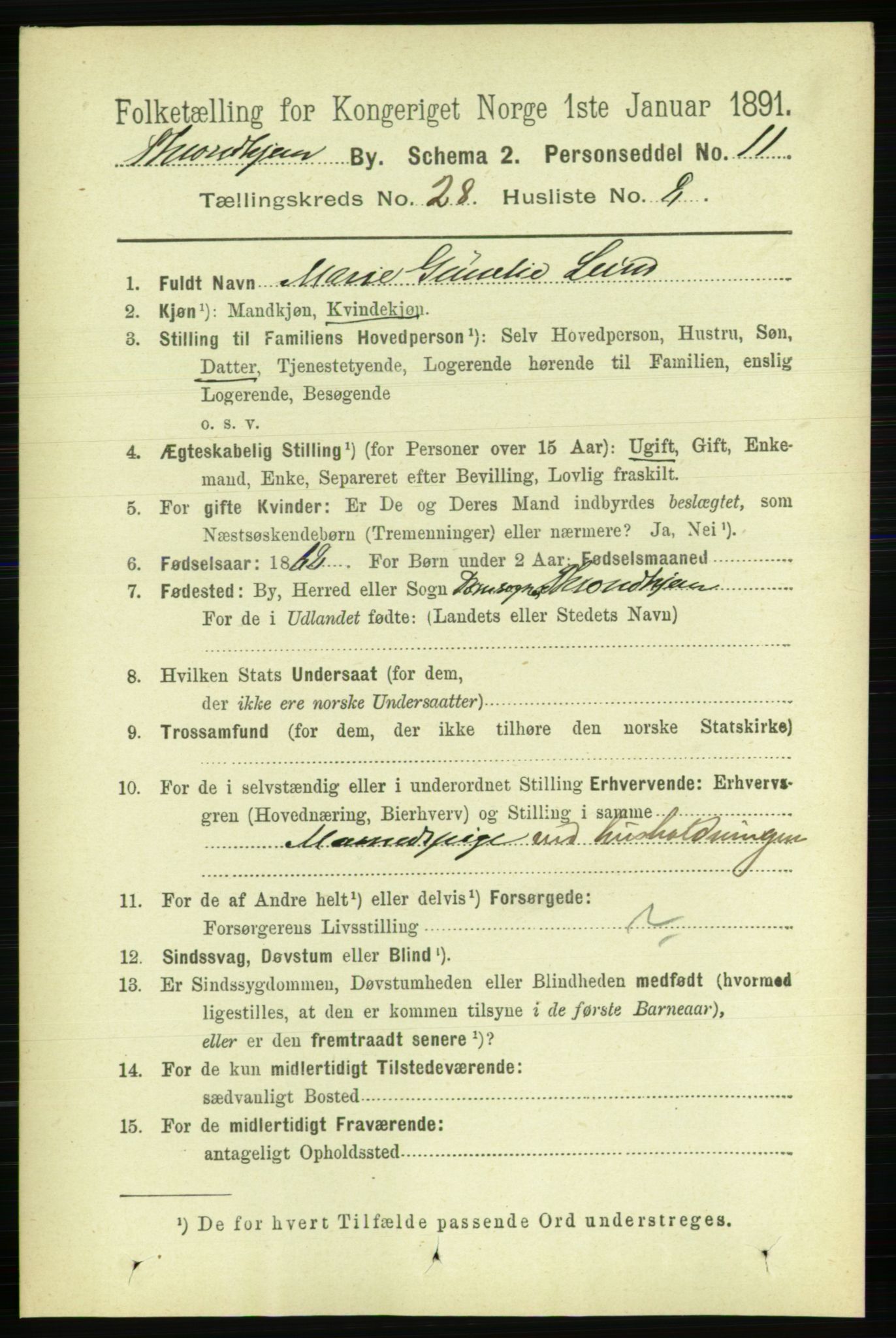 RA, 1891 census for 1601 Trondheim, 1891, p. 21070