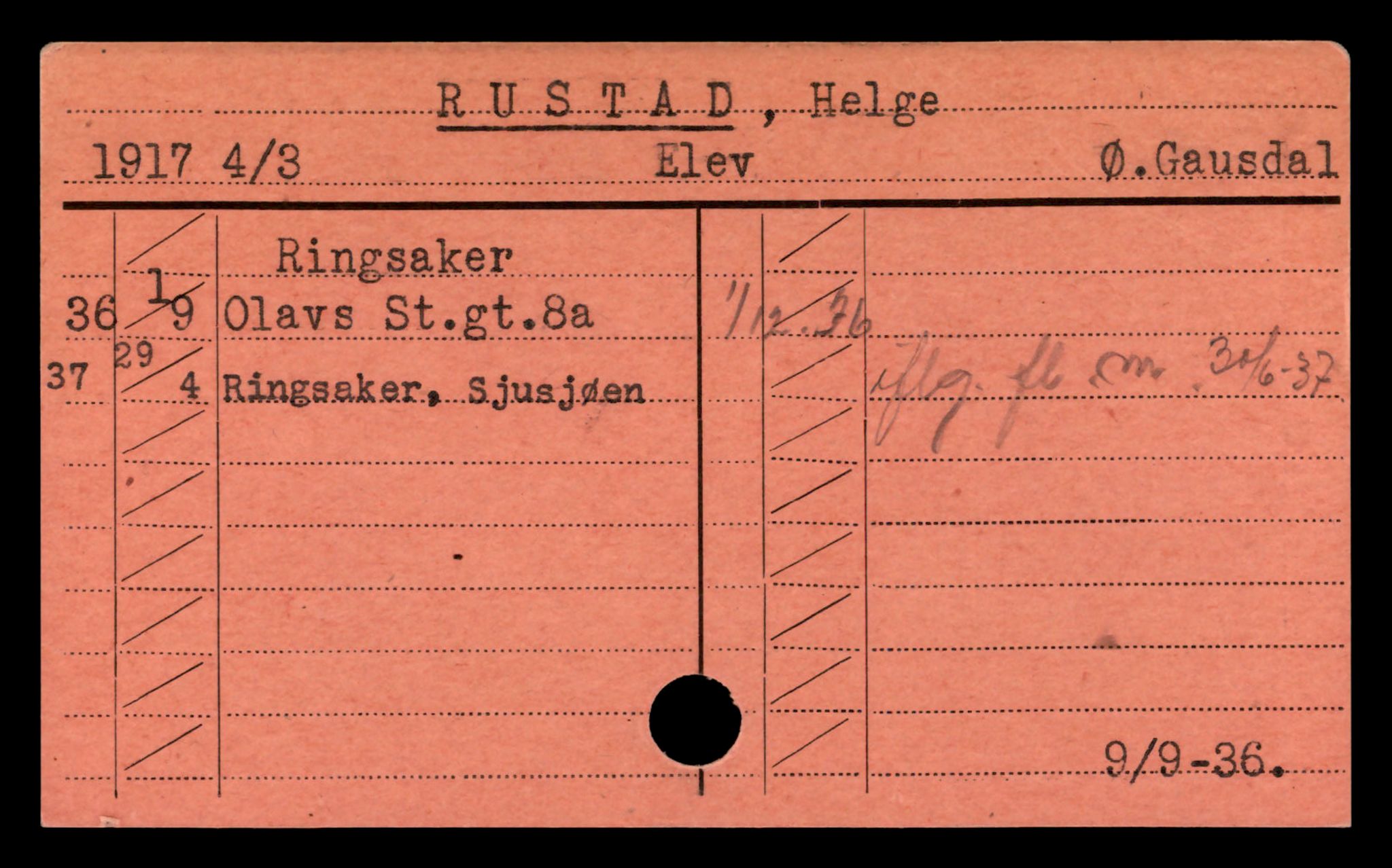 Oslo folkeregister, Registerkort, AV/SAO-A-11715/D/Da/L0081: Menn: Rustad Harald - Salvesen Lars, 1906-1919