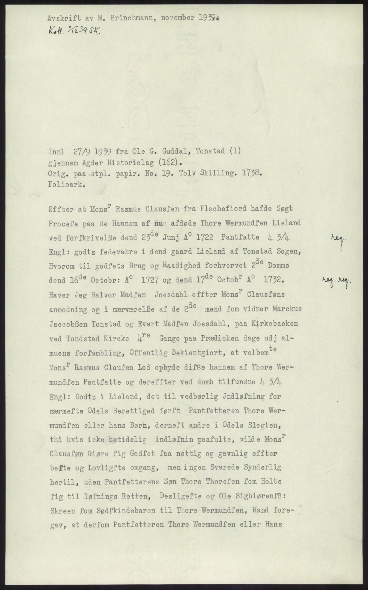 Samlinger til kildeutgivelse, Diplomavskriftsamlingen, RA/EA-4053/H/Ha, p. 1297