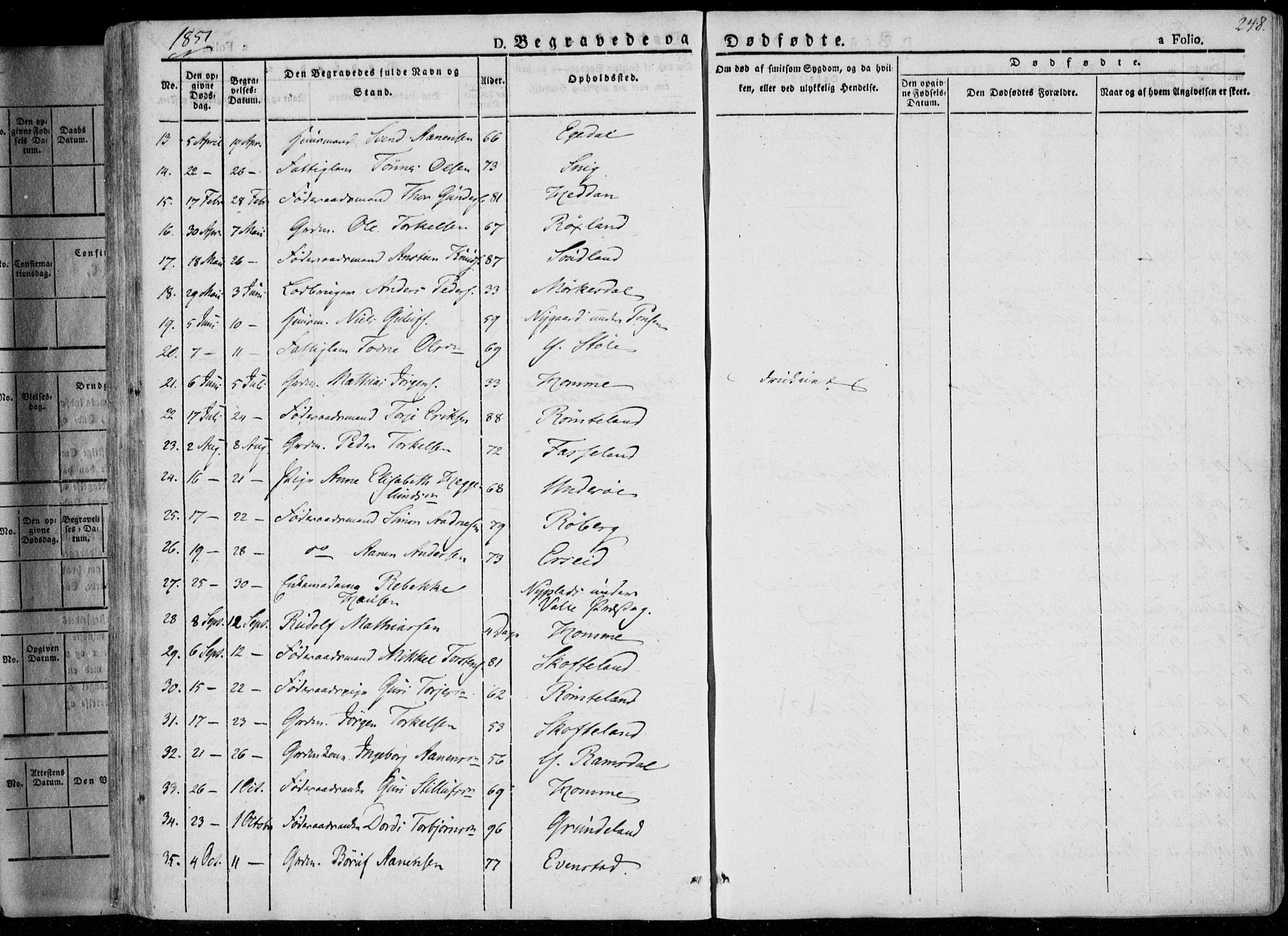 Sør-Audnedal sokneprestkontor, SAK/1111-0039/F/Fa/Fab/L0006: Parish register (official) no. A 6, 1829-1855, p. 248