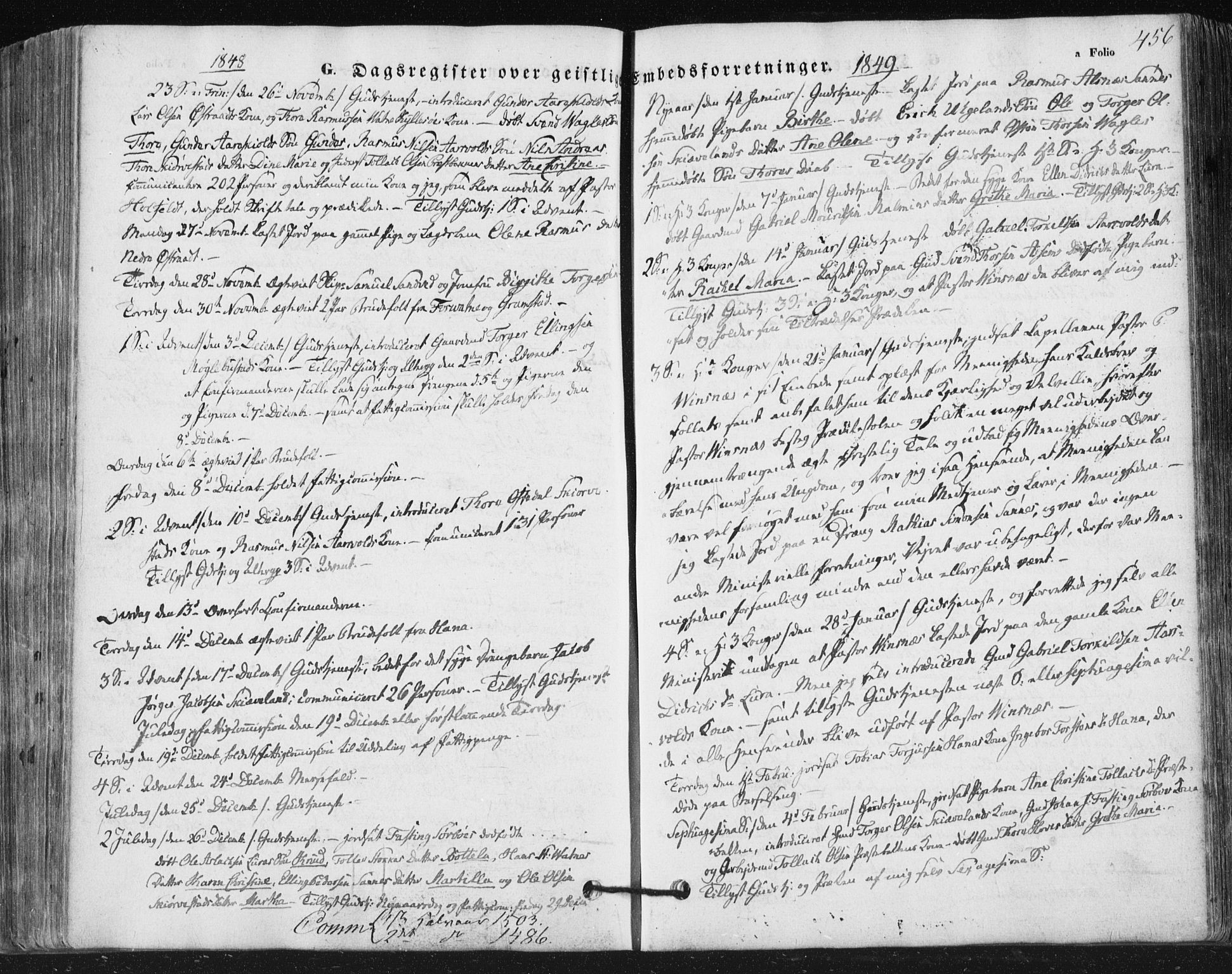 Høyland sokneprestkontor, SAST/A-101799/001/30BA/L0008: Parish register (official) no. A 8, 1841-1856, p. 456