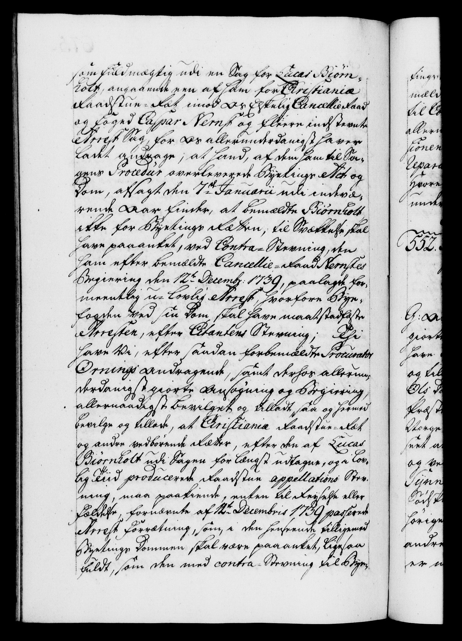 Danske Kanselli 1572-1799, AV/RA-EA-3023/F/Fc/Fca/Fcaa/L0031: Norske registre, 1739-1740, p. 675b