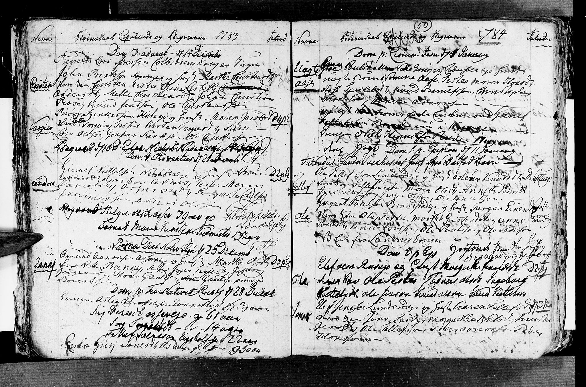 Øyestad sokneprestkontor, SAK/1111-0049/F/Fb/L0001: Parish register (copy) no. B 1, 1780-1794, p. 50