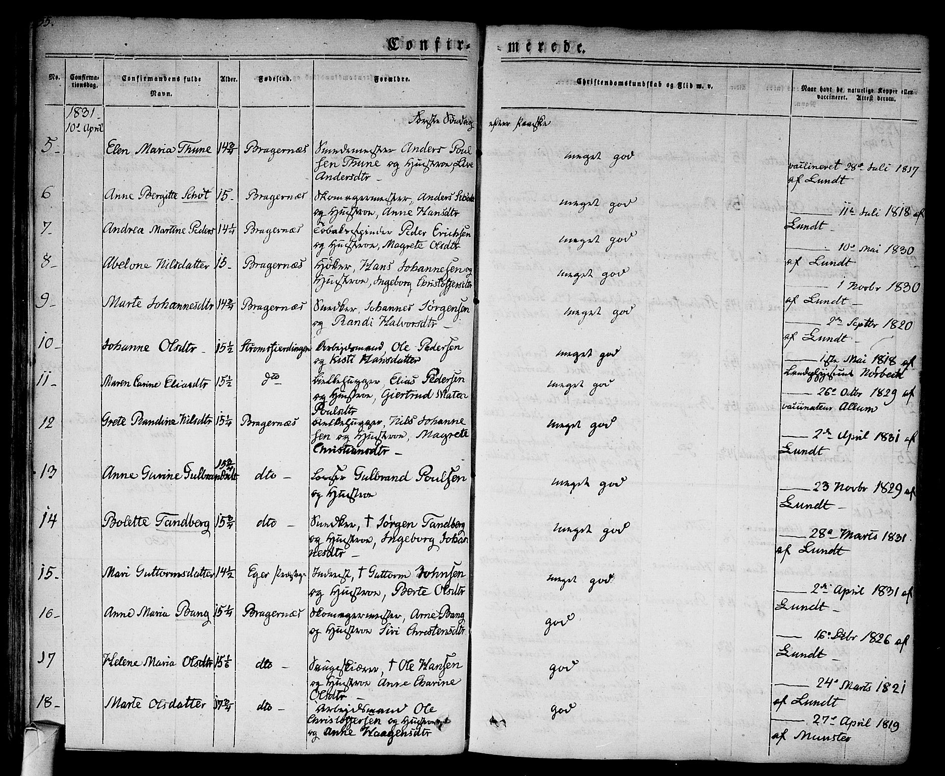 Bragernes kirkebøker, SAKO/A-6/F/Fc/L0001: Parish register (official) no. III 1, 1830-1853, p. 55