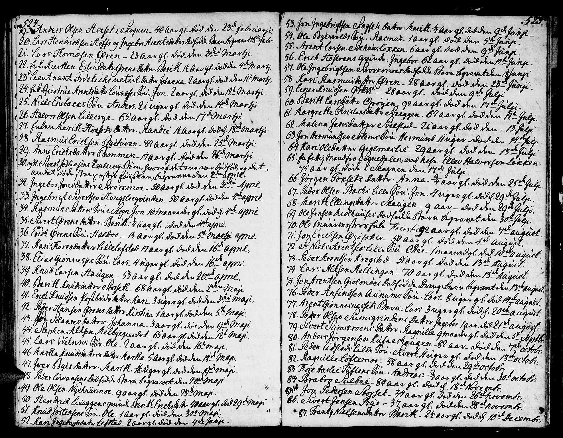 Ministerialprotokoller, klokkerbøker og fødselsregistre - Sør-Trøndelag, SAT/A-1456/668/L0802: Parish register (official) no. 668A02, 1776-1799, p. 524-525
