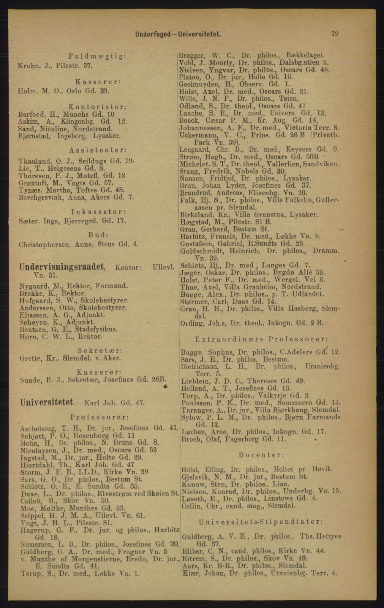 Kristiania/Oslo adressebok, PUBL/-, 1906, p. 79