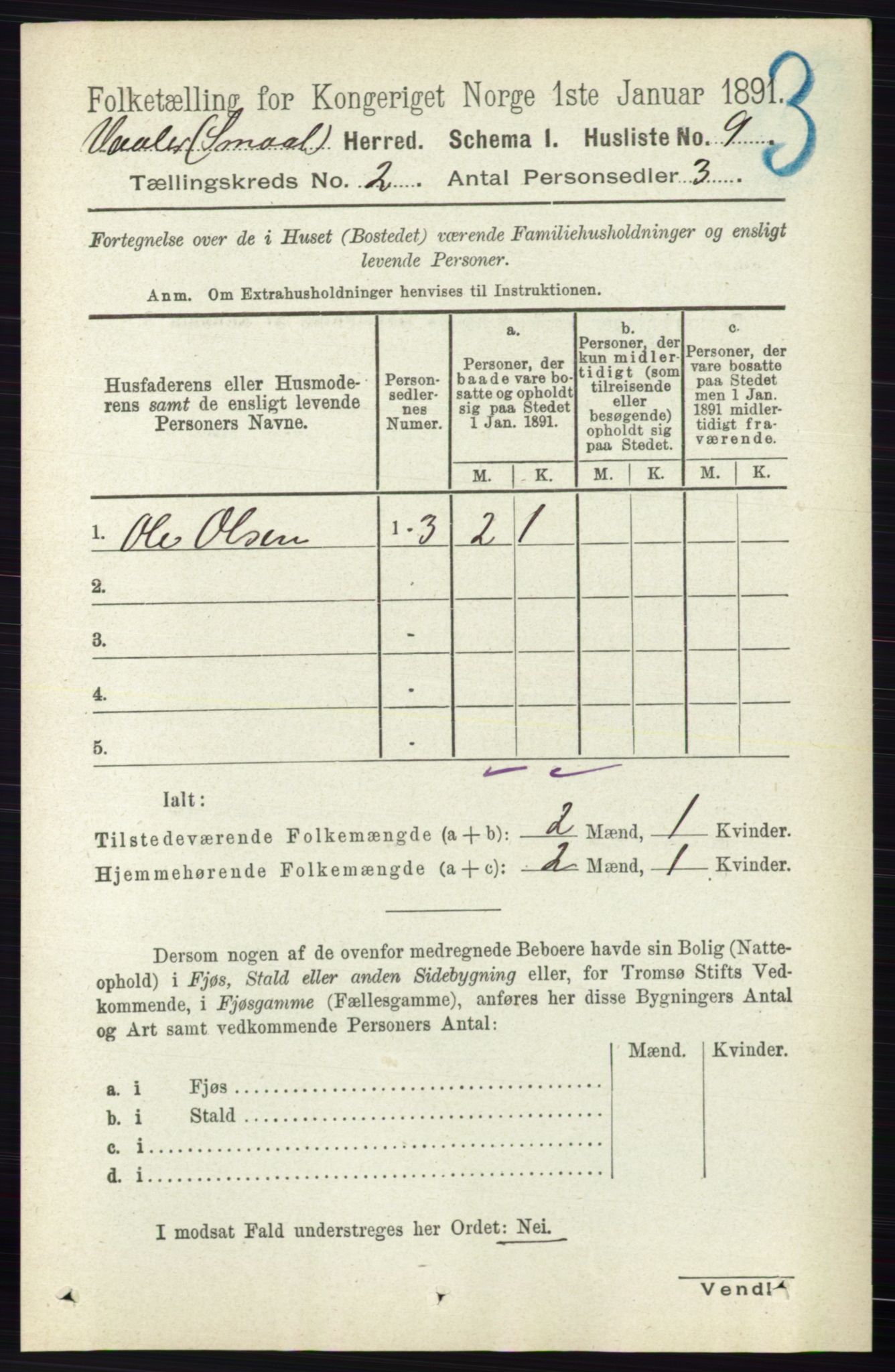 RA, 1891 census for 0137 Våler, 1891, p. 624