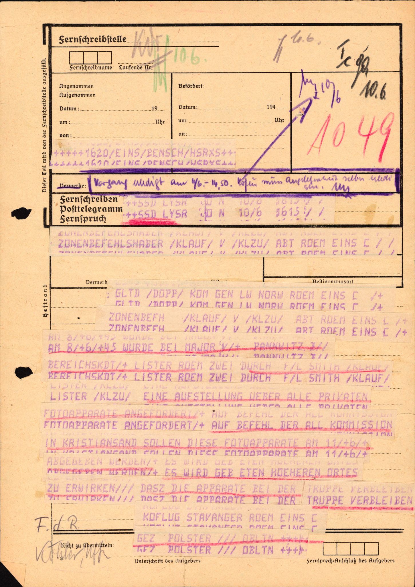 Deutscher Oberbefehlshaber Norwegen (DOBN), AV/RA-RAFA-2197/D/Dl/L0119: DB Zone Stavanger Abt. Ic, 1945, p. 74