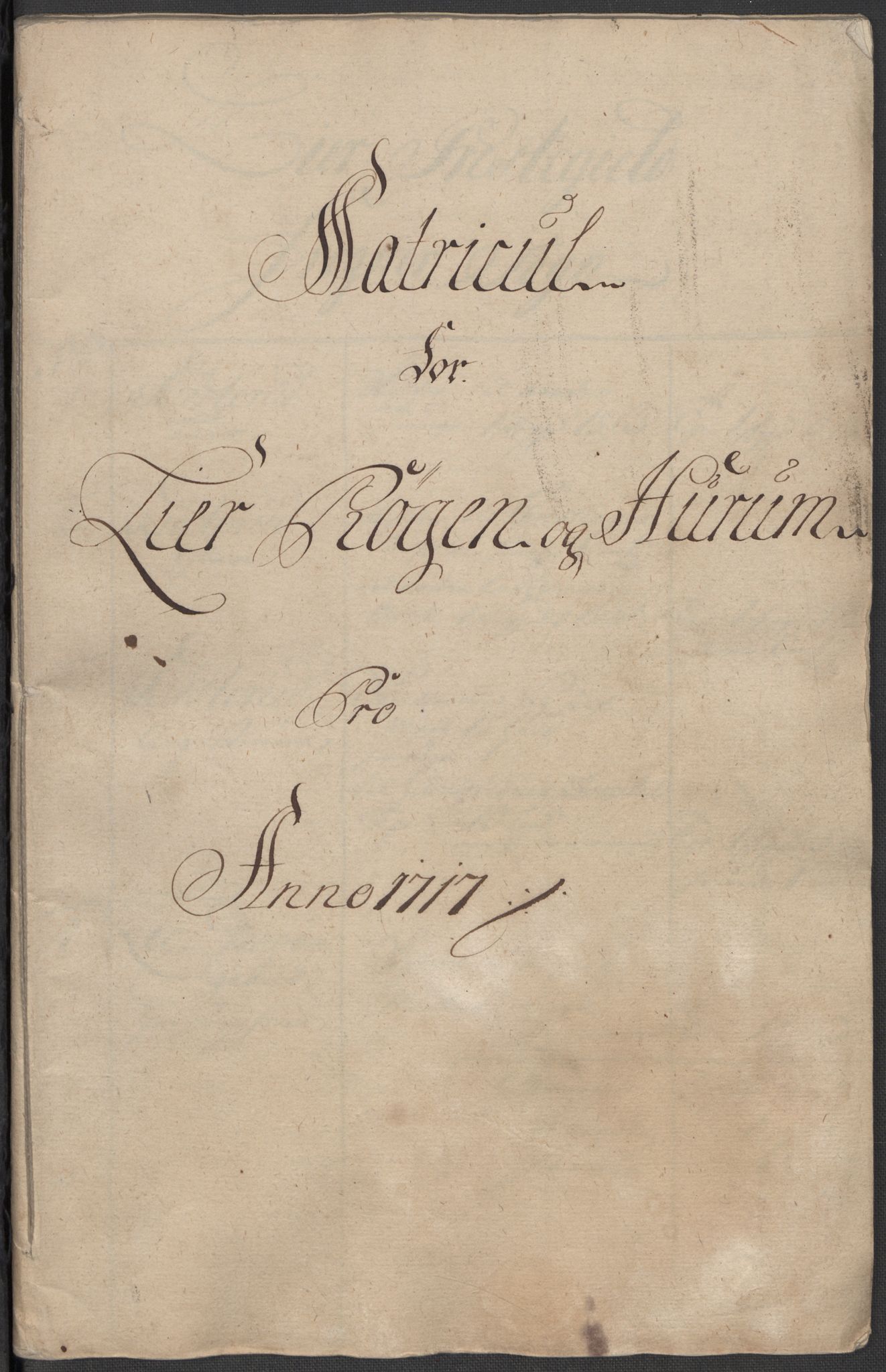 Rentekammeret inntil 1814, Reviderte regnskaper, Fogderegnskap, AV/RA-EA-4092/R31/L1711: Fogderegnskap Hurum, Røyken, Eiker, Lier og Buskerud, 1717, p. 23