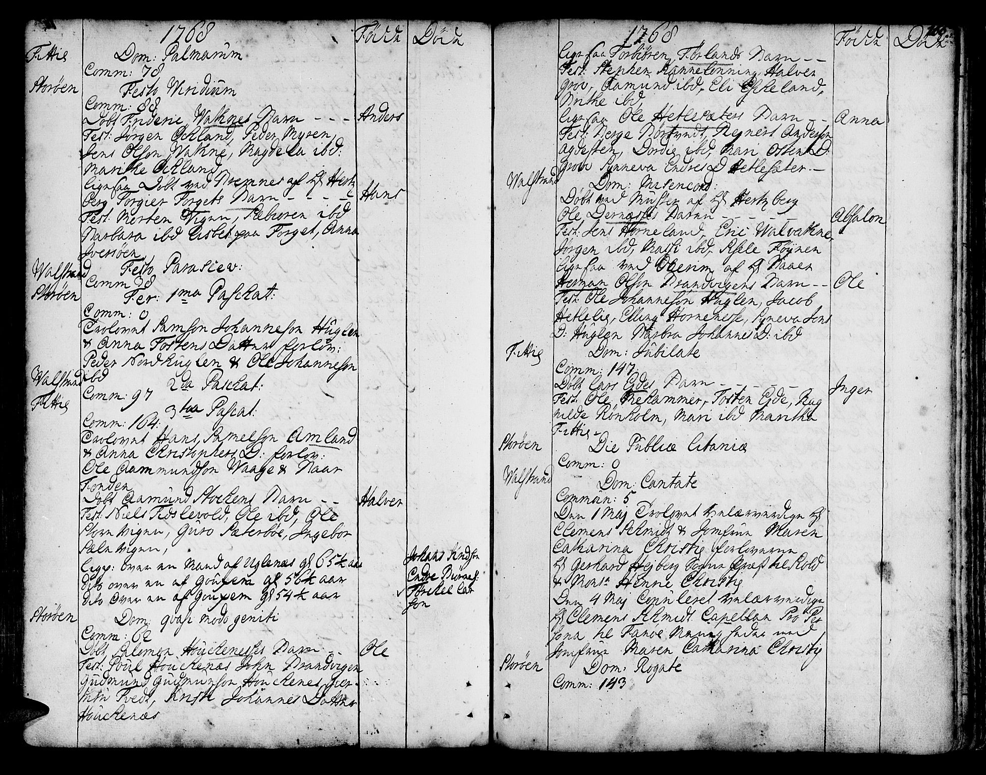 Stord sokneprestembete, AV/SAB-A-78201/H/Haa: Parish register (official) no. A 2, 1744-1777, p. 166