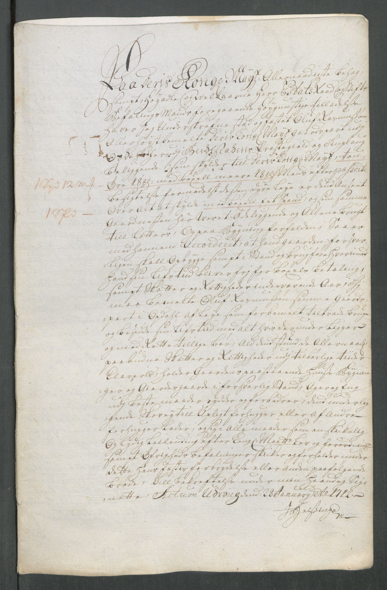 Rentekammeret inntil 1814, Reviderte regnskaper, Fogderegnskap, AV/RA-EA-4092/R63/L4320: Fogderegnskap Inderøy, 1712, p. 197