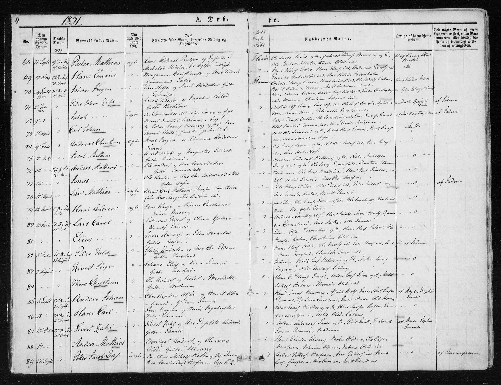 Ministerialprotokoller, klokkerbøker og fødselsregistre - Nordland, SAT/A-1459/830/L0446: Parish register (official) no. 830A10, 1831-1865, p. 4