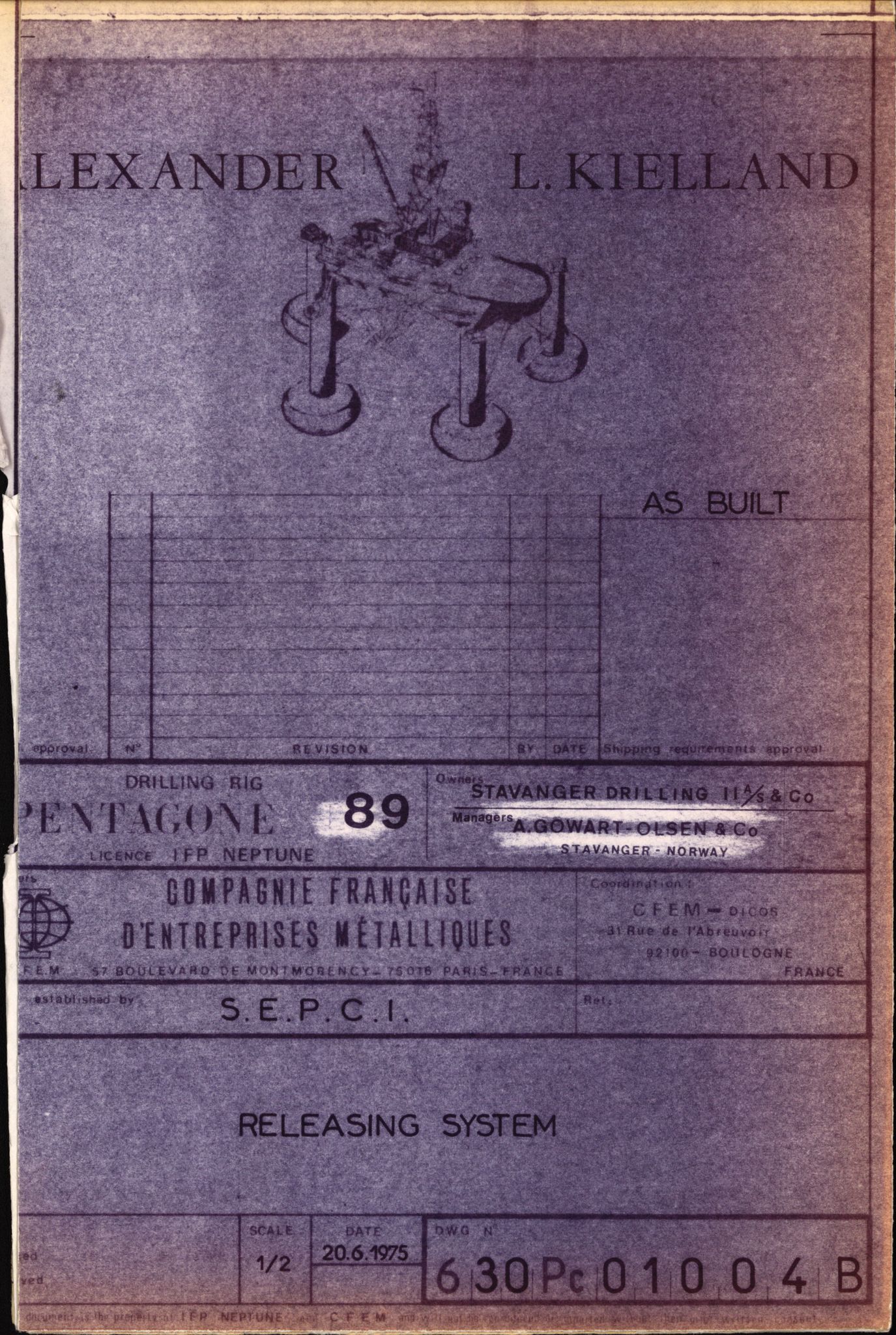 Pa 1503 - Stavanger Drilling AS, AV/SAST-A-101906/2/E/Eb/Ebb/L0005: Alexander L. Kielland plattform - Operation manual, 1976, p. 975