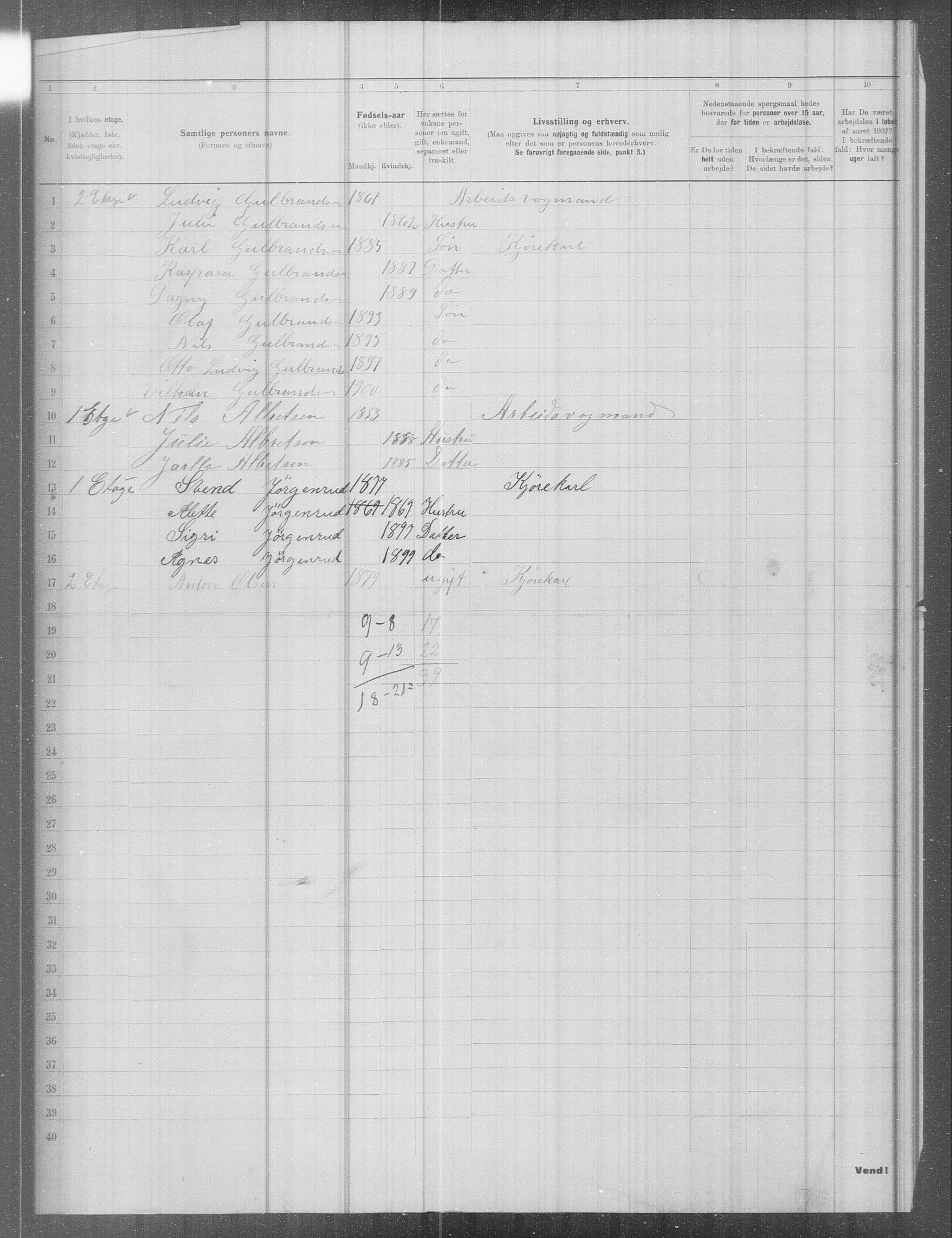 OBA, Municipal Census 1902 for Kristiania, 1902, p. 9950