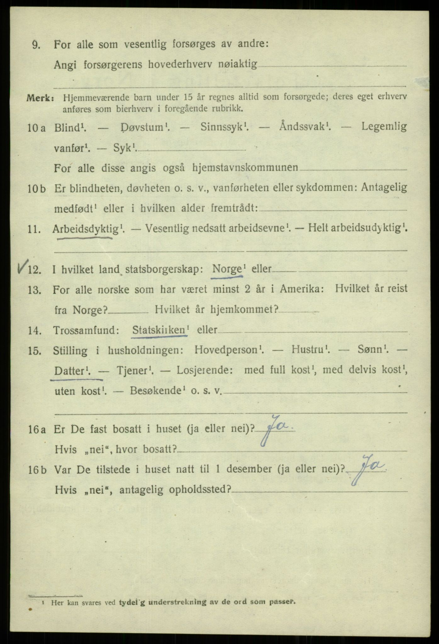 SAB, 1920 census for Bergen, 1920, p. 65335