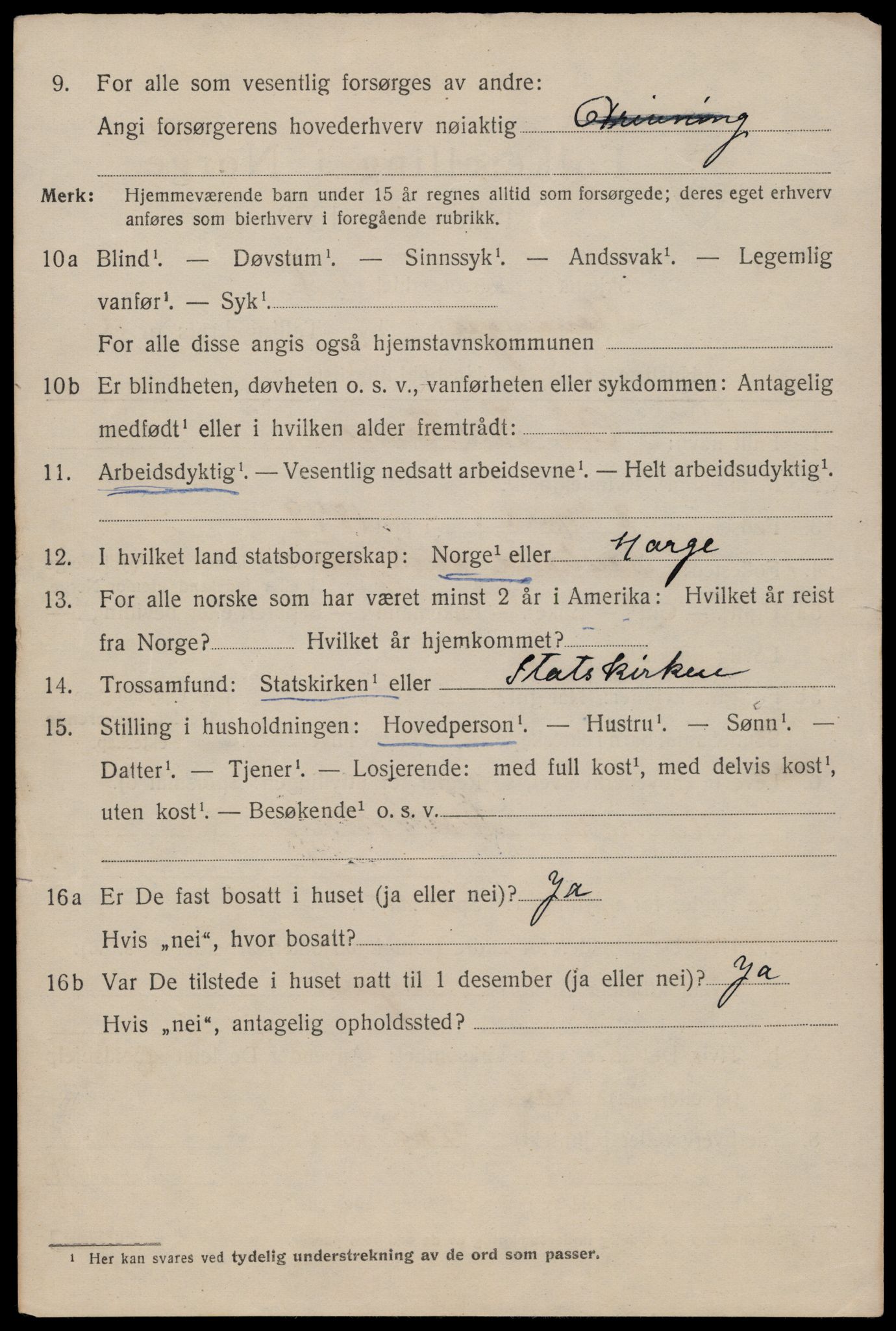 SAST, 1920 census for Stavanger, 1920, p. 42189