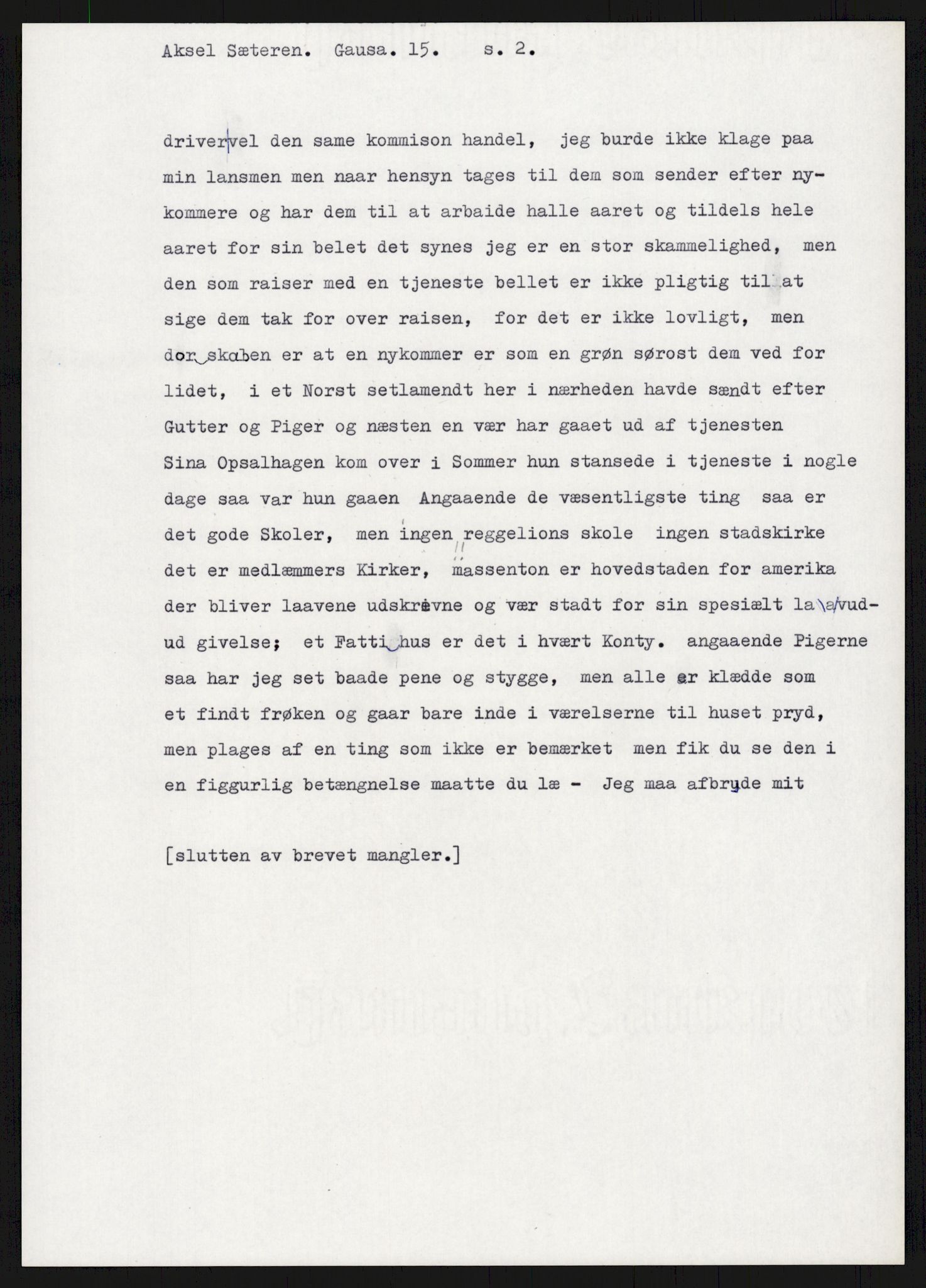 Samlinger til kildeutgivelse, Amerikabrevene, AV/RA-EA-4057/F/L0015: Innlån fra Oppland: Sæteren - Vigerust, 1838-1914, p. 119