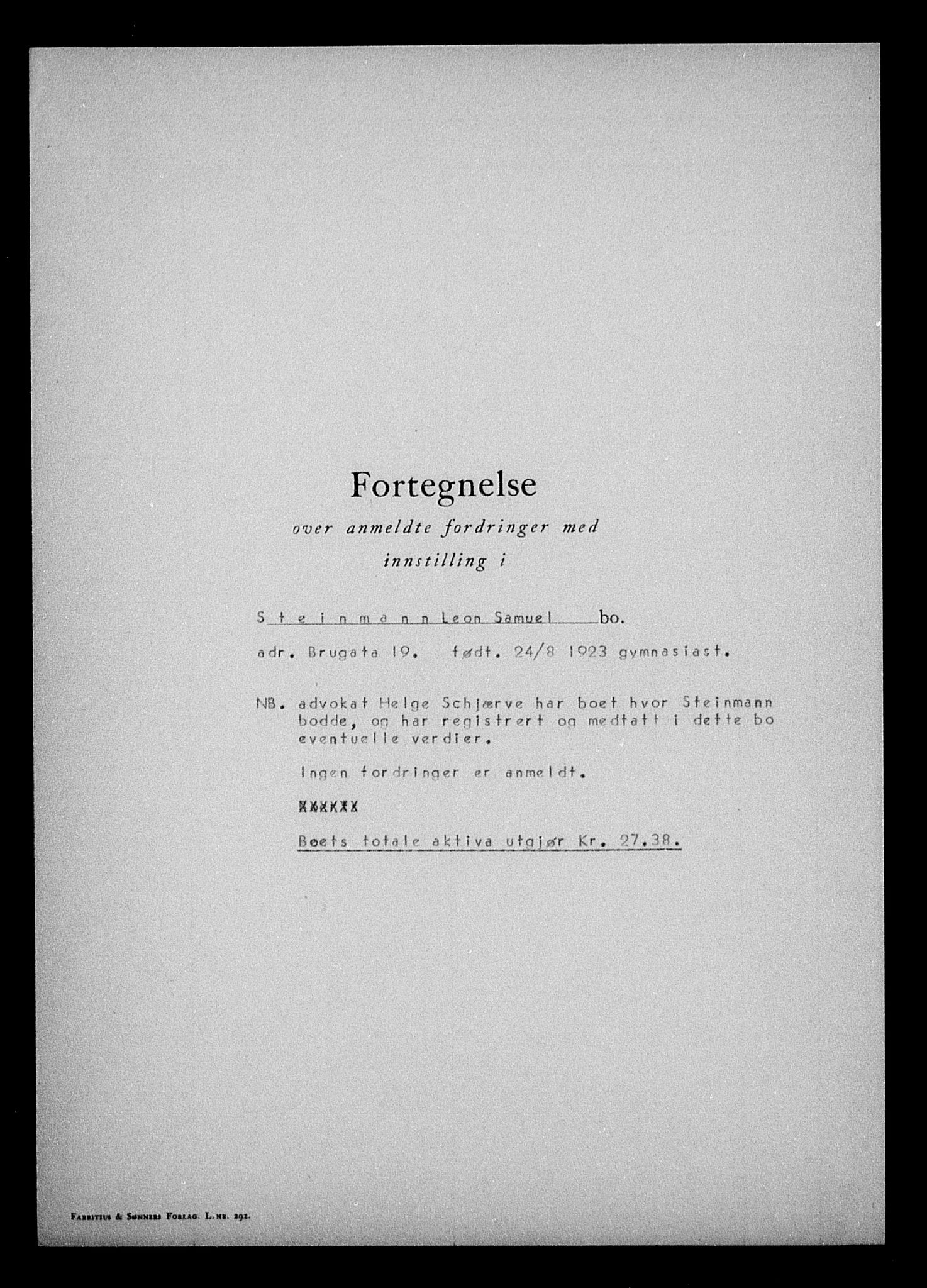 Justisdepartementet, Tilbakeføringskontoret for inndratte formuer, AV/RA-S-1564/H/Hc/Hcc/L0983: --, 1945-1947, p. 6