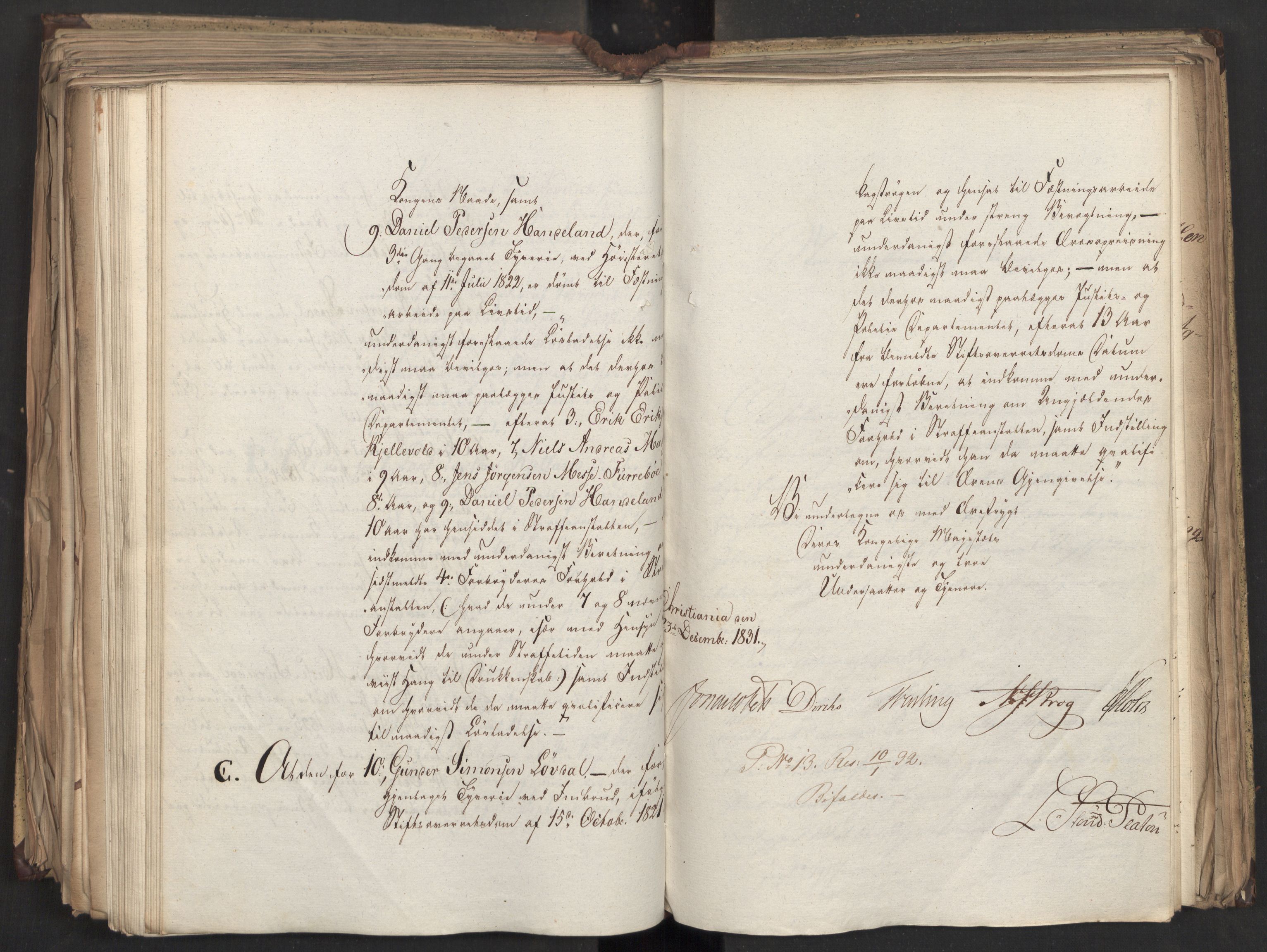 Statsrådsavdelingen i Stockholm, AV/RA-S-1003/D/Da/L0075: Regjeringsinnstillinger nr. 1840-1940, 1831, p. 321