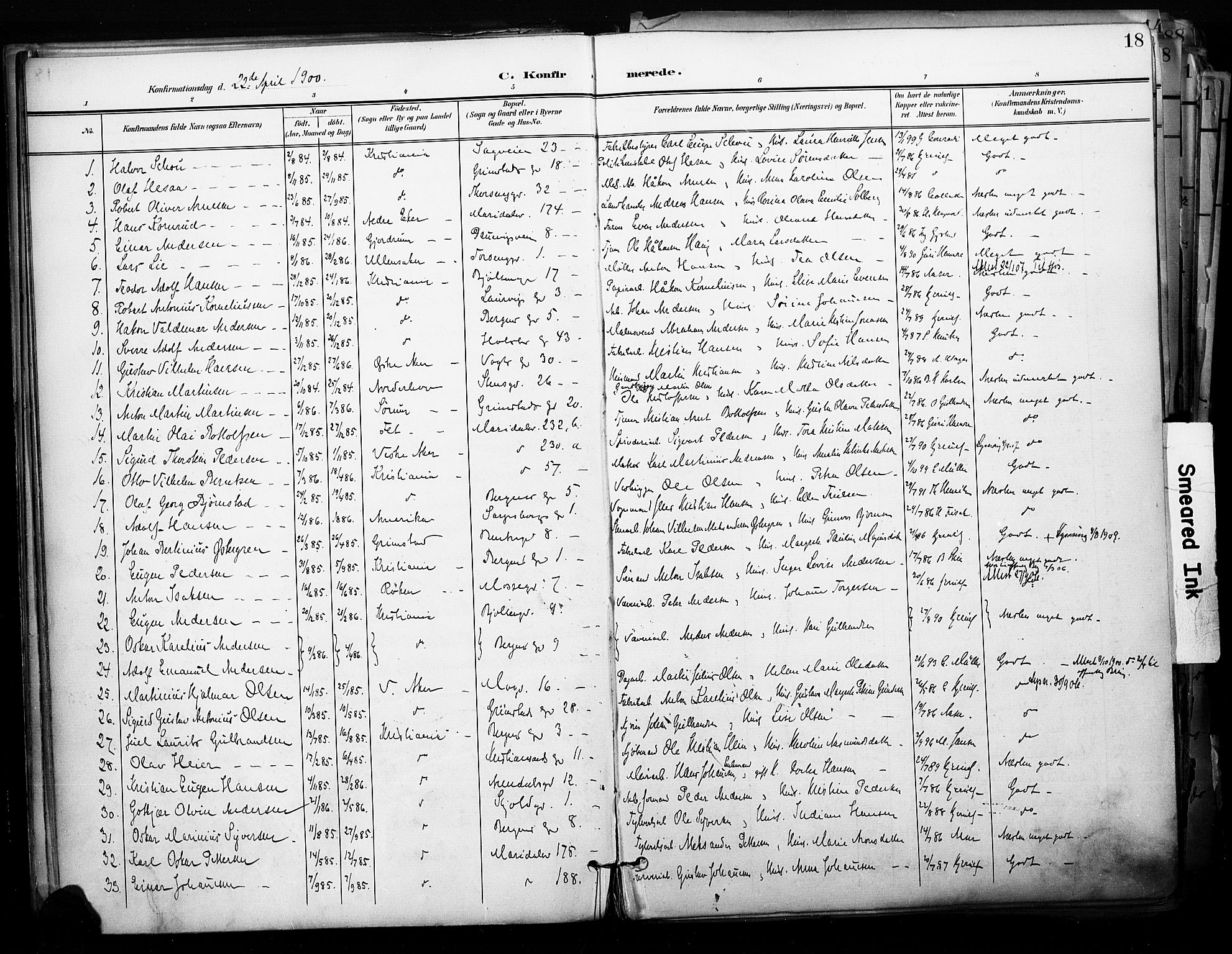 Sagene prestekontor Kirkebøker, SAO/A-10796/F/L0005: Parish register (official) no. 5, 1898-1911, p. 18