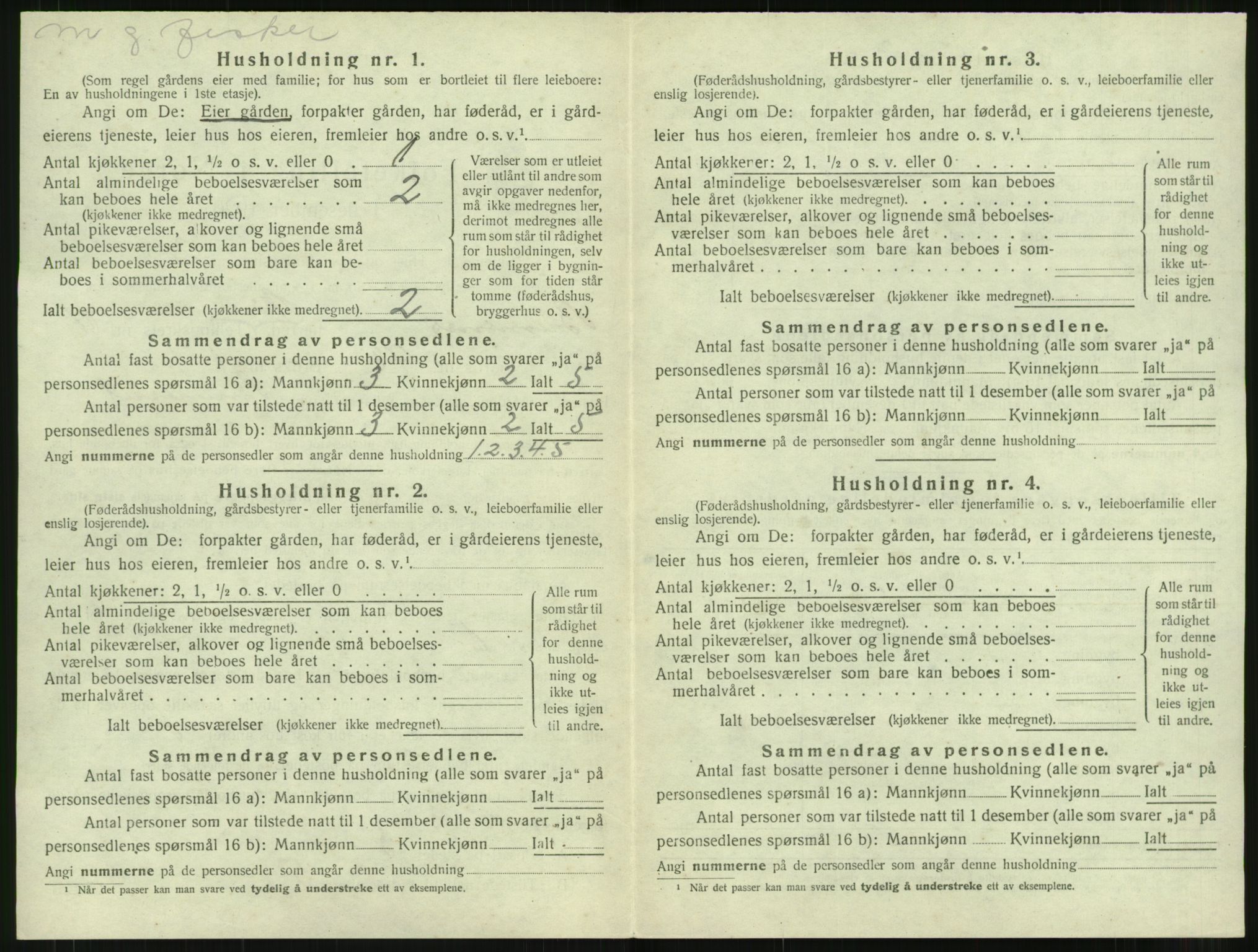 SAT, 1920 census for Bremsnes, 1920, p. 1286