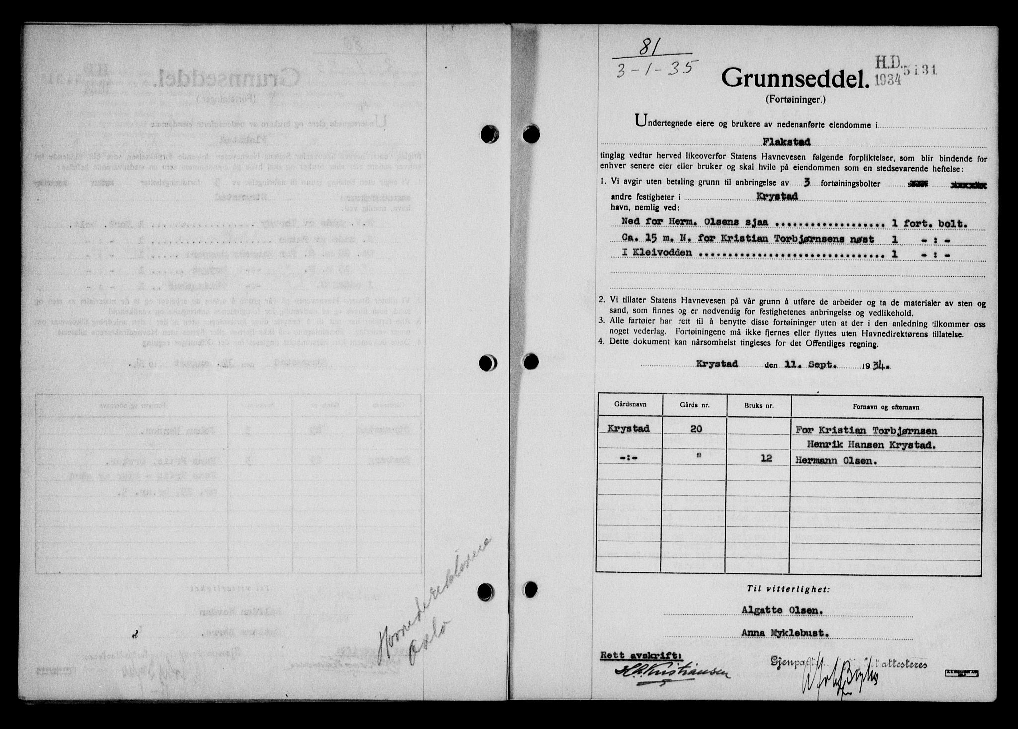 Lofoten sorenskriveri, AV/SAT-A-0017/1/2/2C/L0031b: Mortgage book no. 31b, 1935-1935, Deed date: 03.01.1935