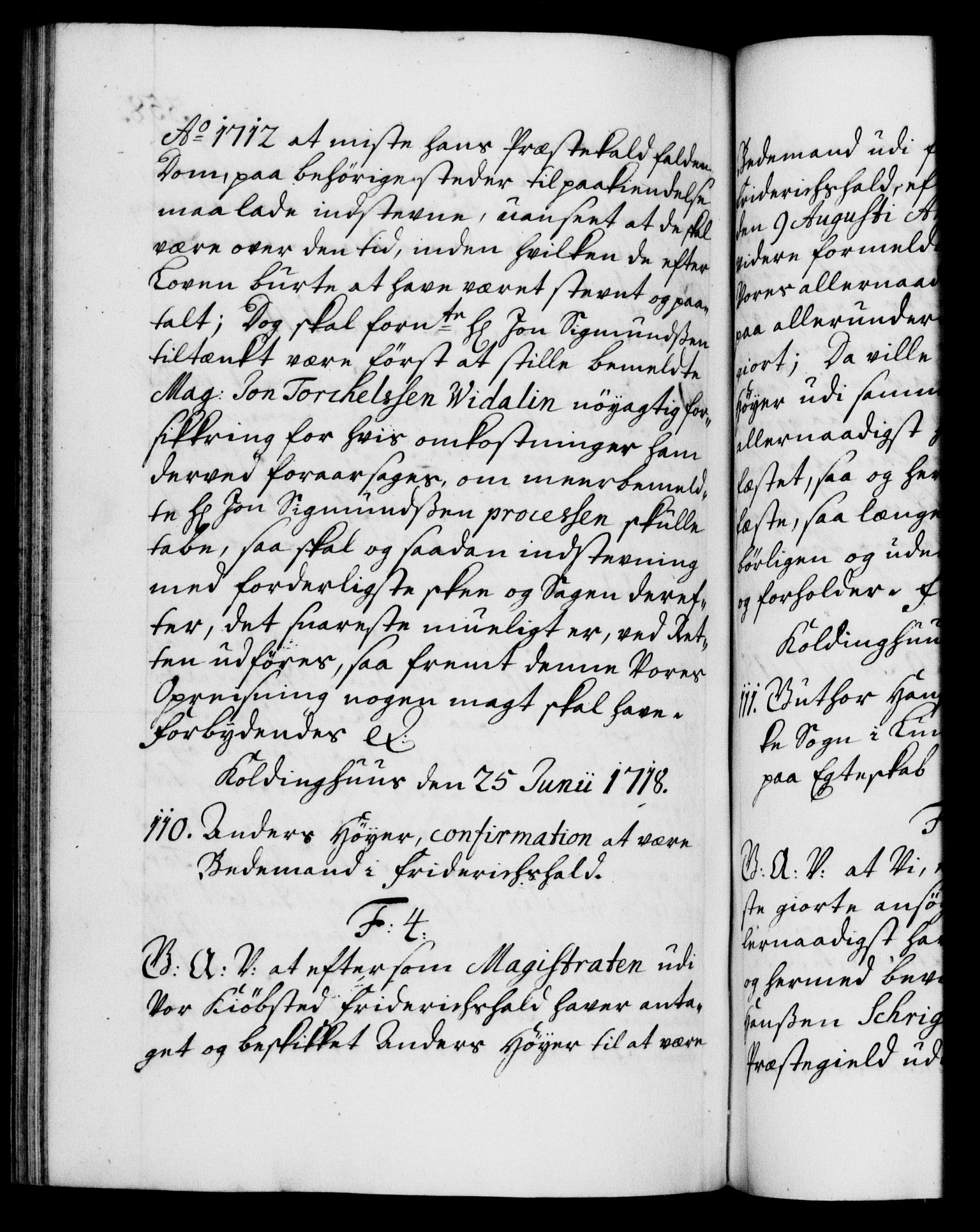 Danske Kanselli 1572-1799, AV/RA-EA-3023/F/Fc/Fca/Fcaa/L0022: Norske registre, 1716-1719, p. 358b