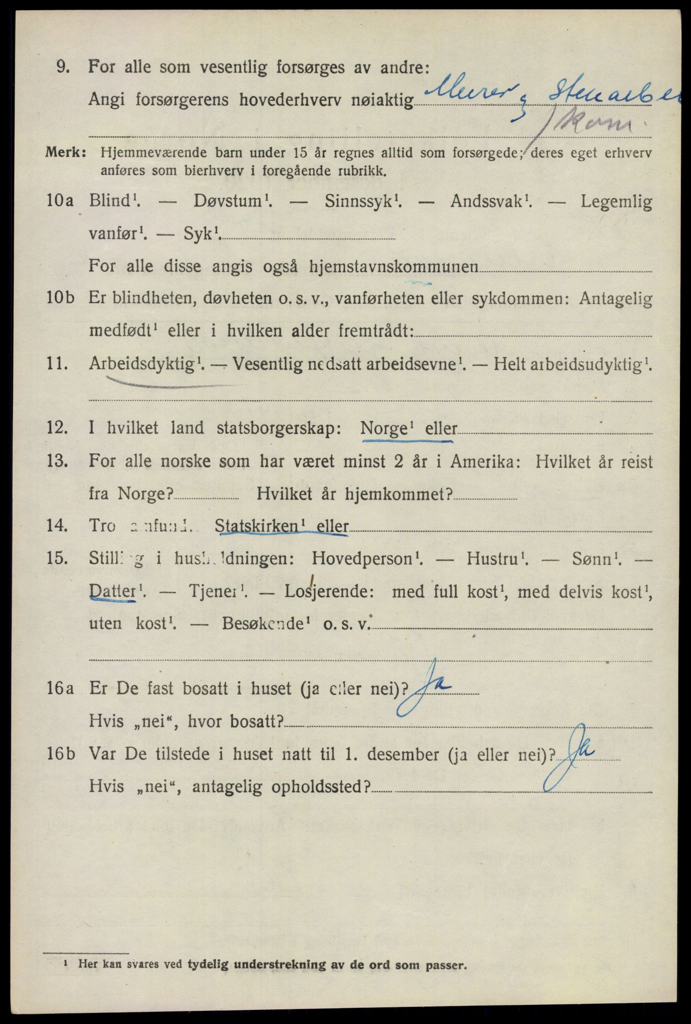 SAO, 1920 census for Ullensaker, 1920, p. 8208