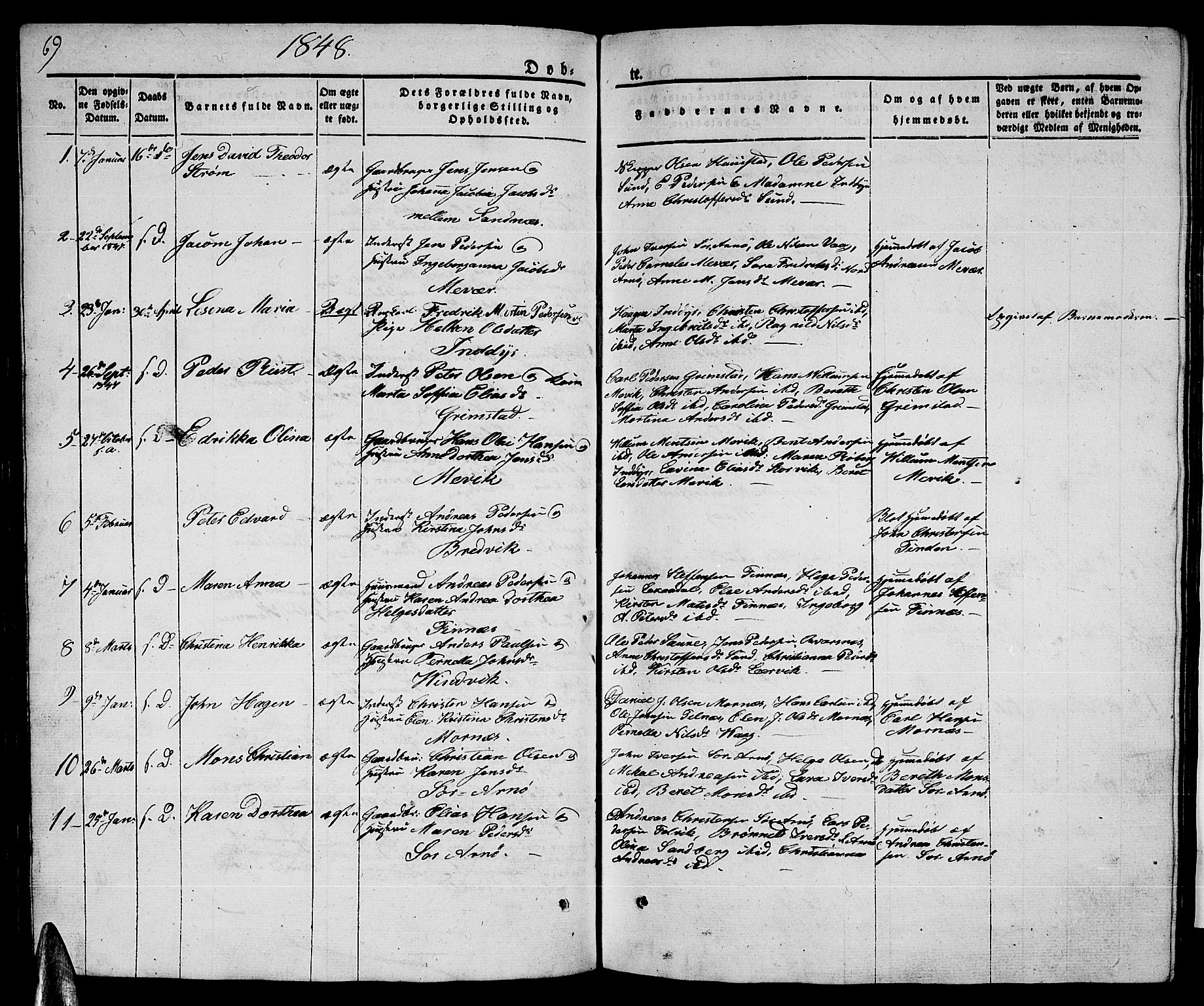 Ministerialprotokoller, klokkerbøker og fødselsregistre - Nordland, SAT/A-1459/805/L0106: Parish register (copy) no. 805C02, 1841-1861, p. 69