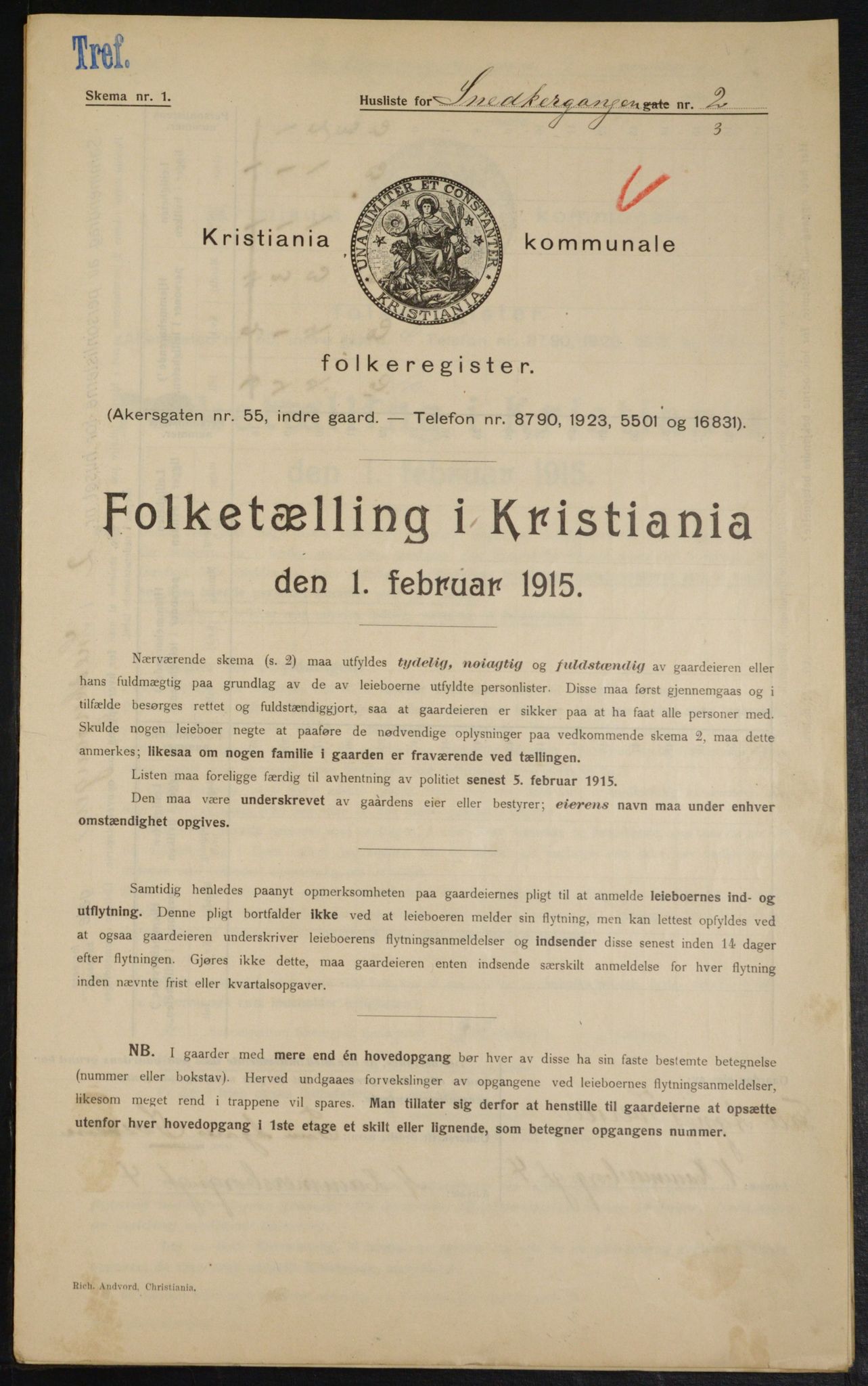 OBA, Municipal Census 1915 for Kristiania, 1915, p. 97819