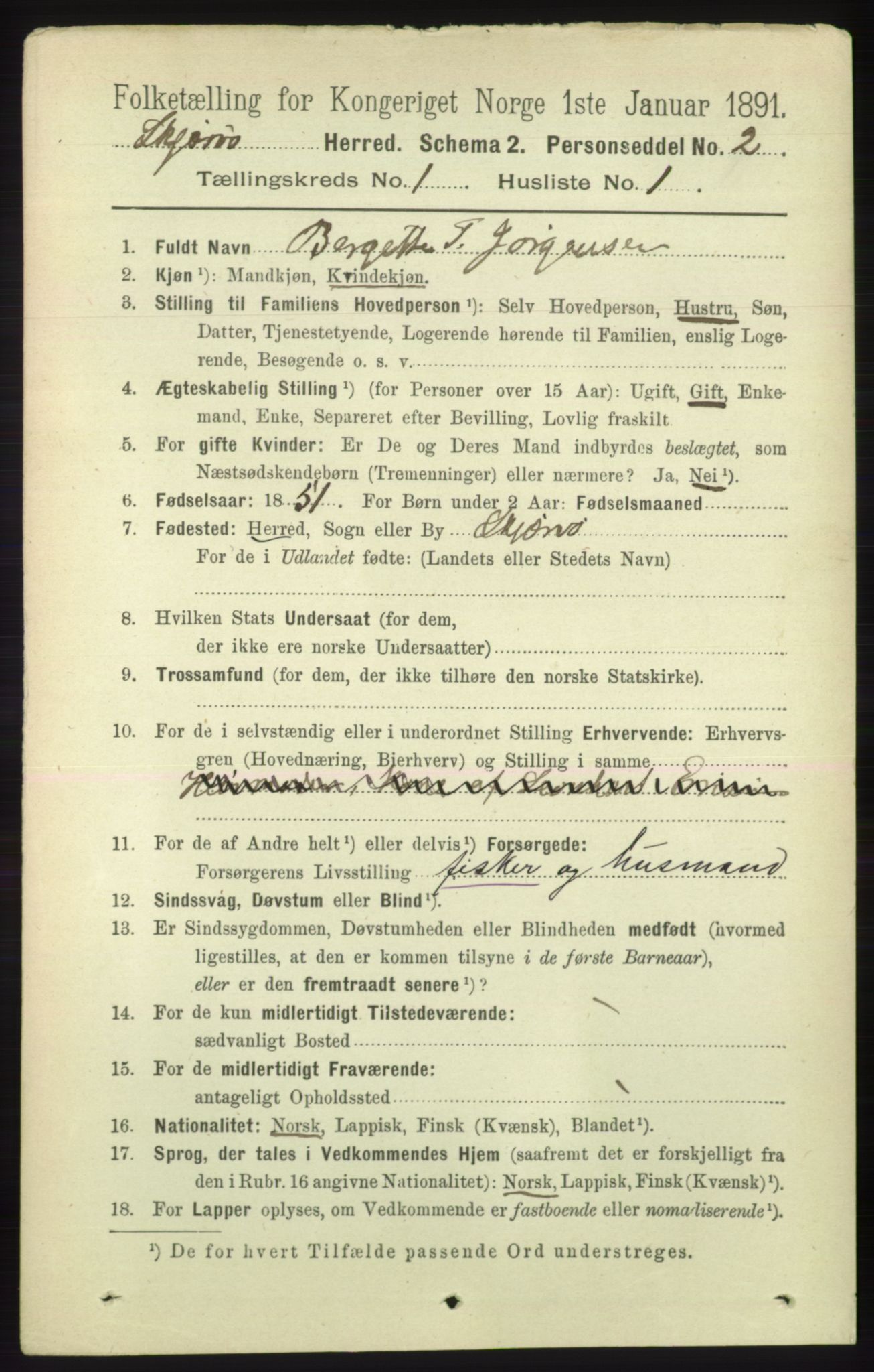 RA, 1891 census for 1941 Skjervøy, 1891, p. 126