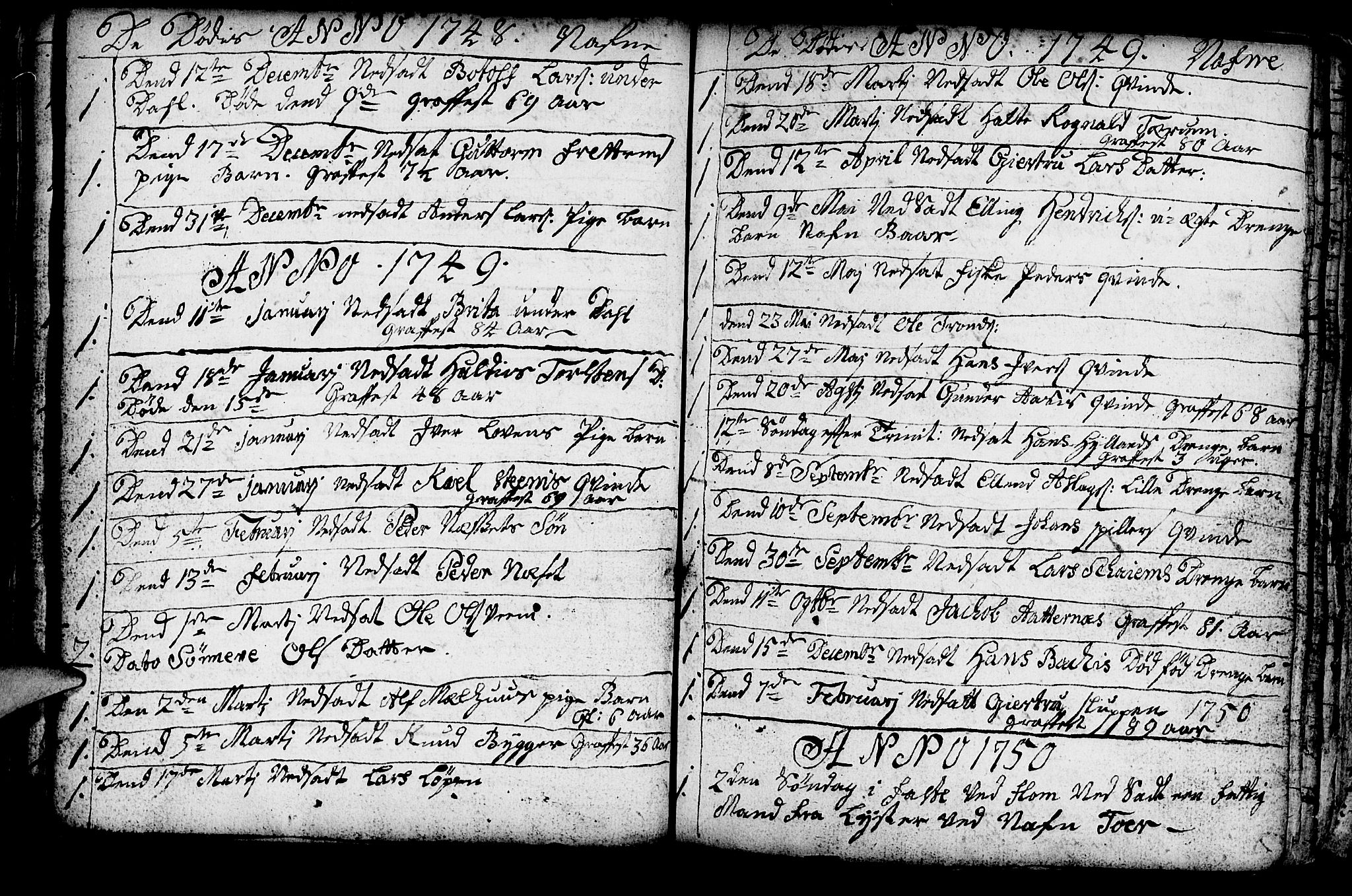 Aurland sokneprestembete, SAB/A-99937/H/Ha/Haa/L0003: Parish register (official) no. A 3, 1735-1761, p. 122