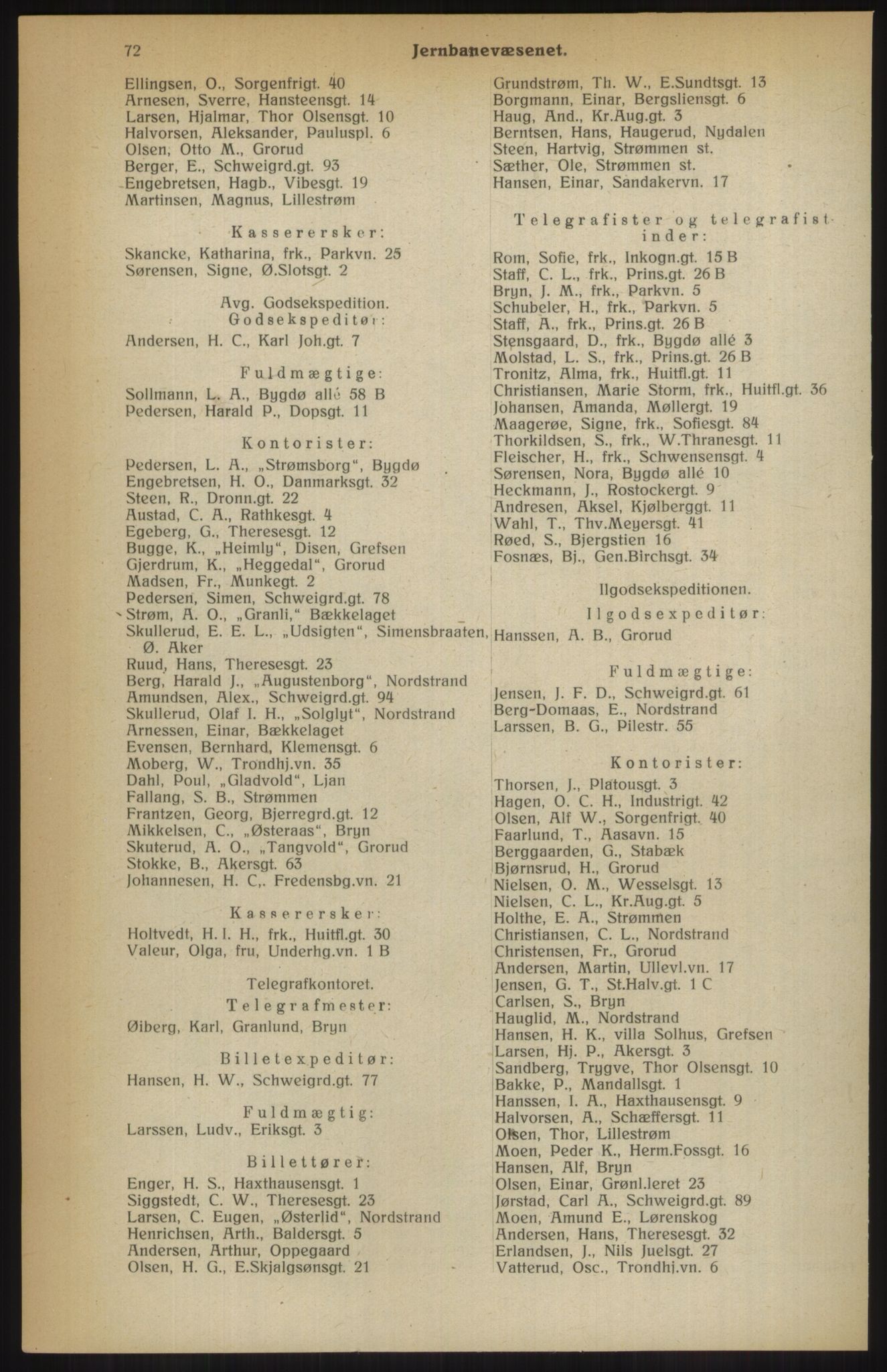 Kristiania/Oslo adressebok, PUBL/-, 1914, p. 72